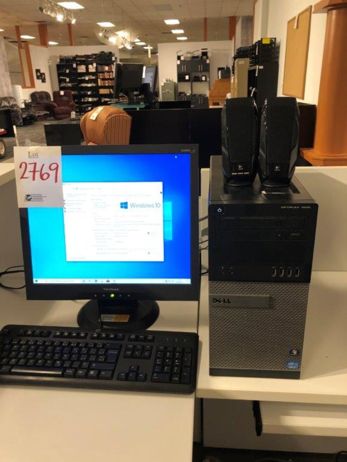 Dell intel i7 Optiplex 7010 3.40ghz 8gig ram monitor,keyboard, mouse, speakers (lot)