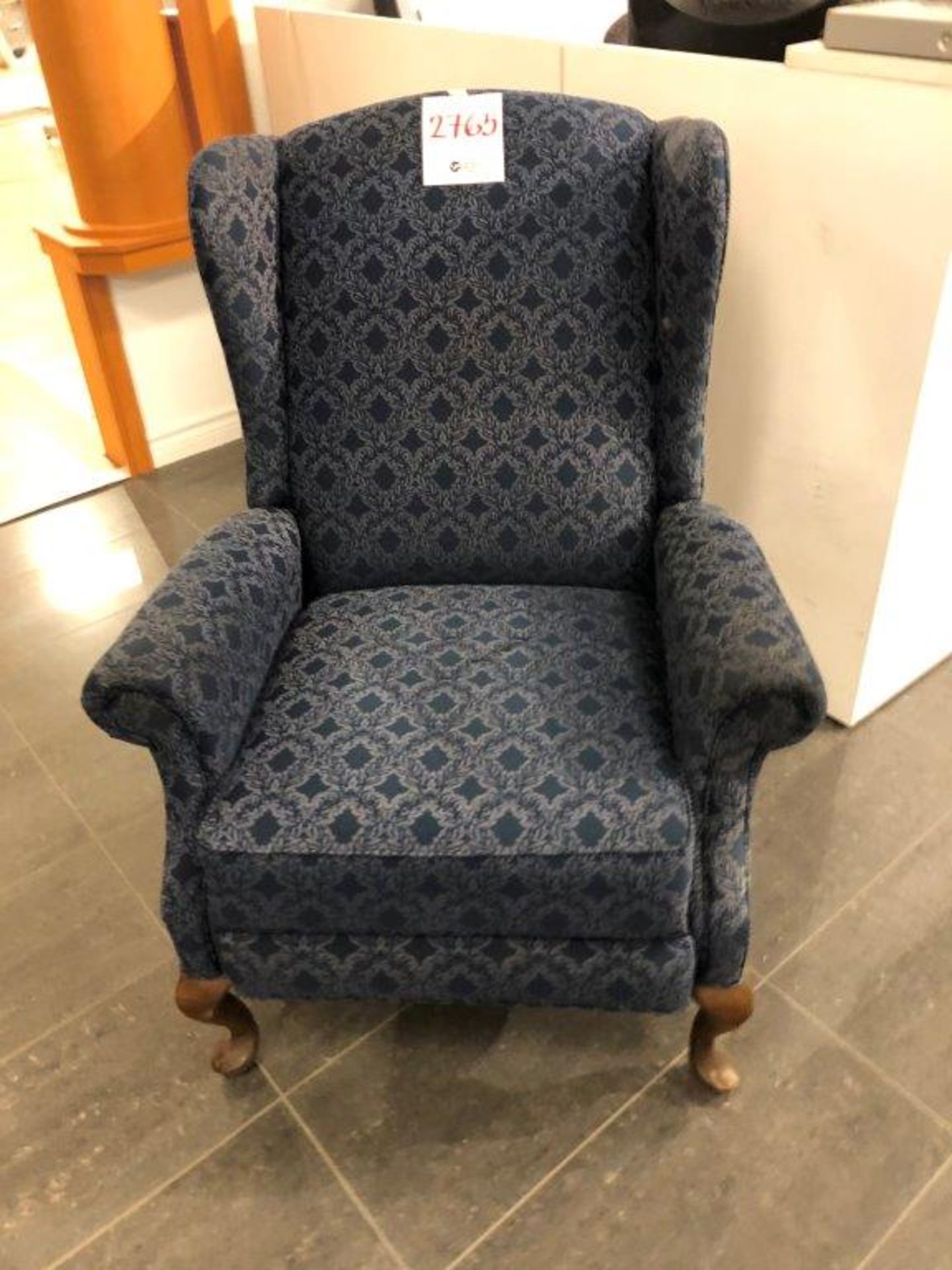 Arm Chair blue material