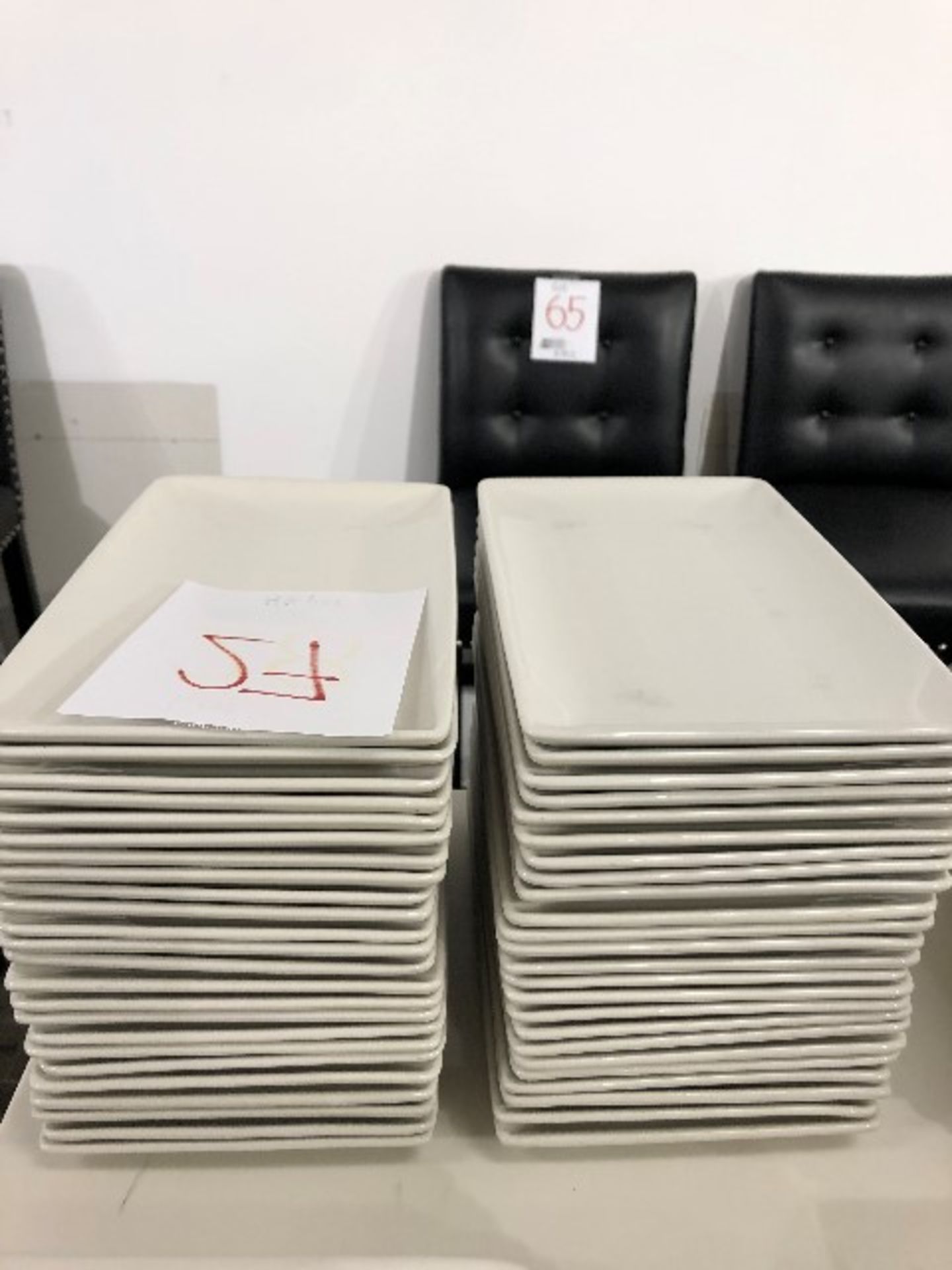 Rectangular plates, 10”x6”, 48 pcs (Lot)