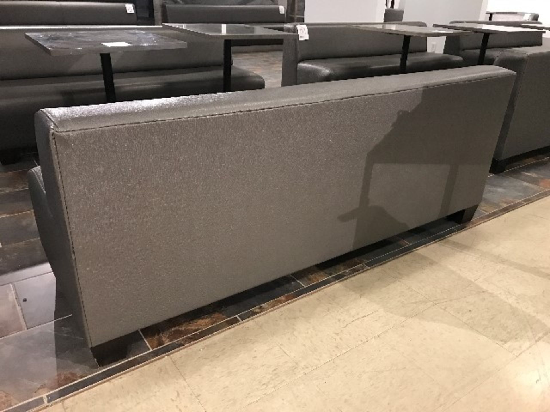 Banquette bench, finish all sides, W. 72”, 3 pcs - Image 2 of 6