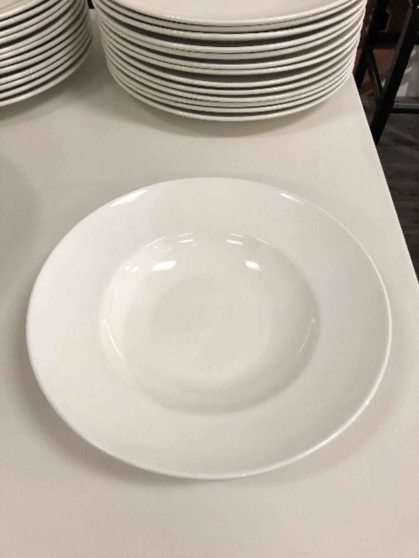 Round bowl plates, white, 10”, 33 pcs (Lot) - Image 2 of 2