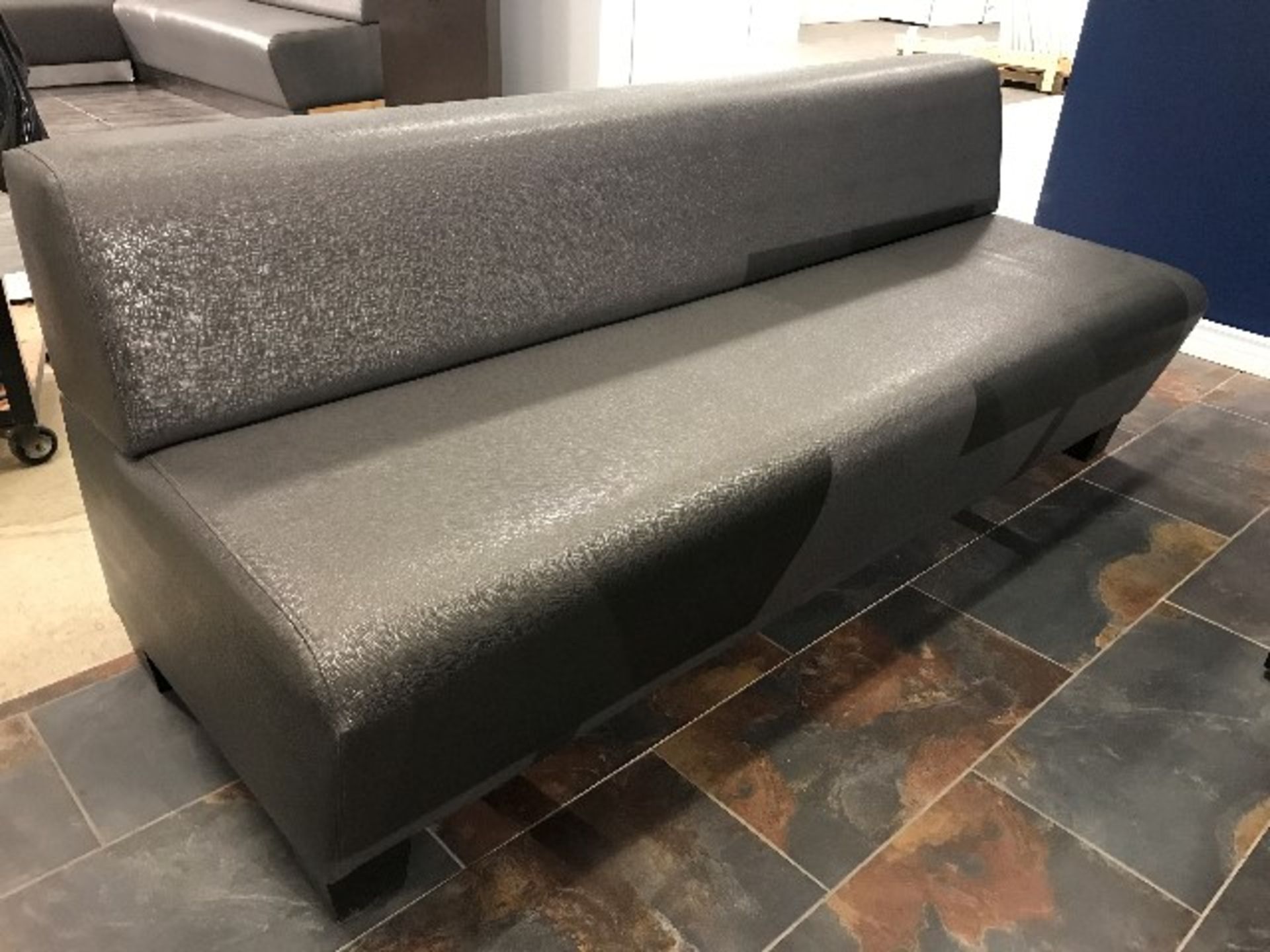 Banquette bench, finish all sides, W. 72”, 3 pcs