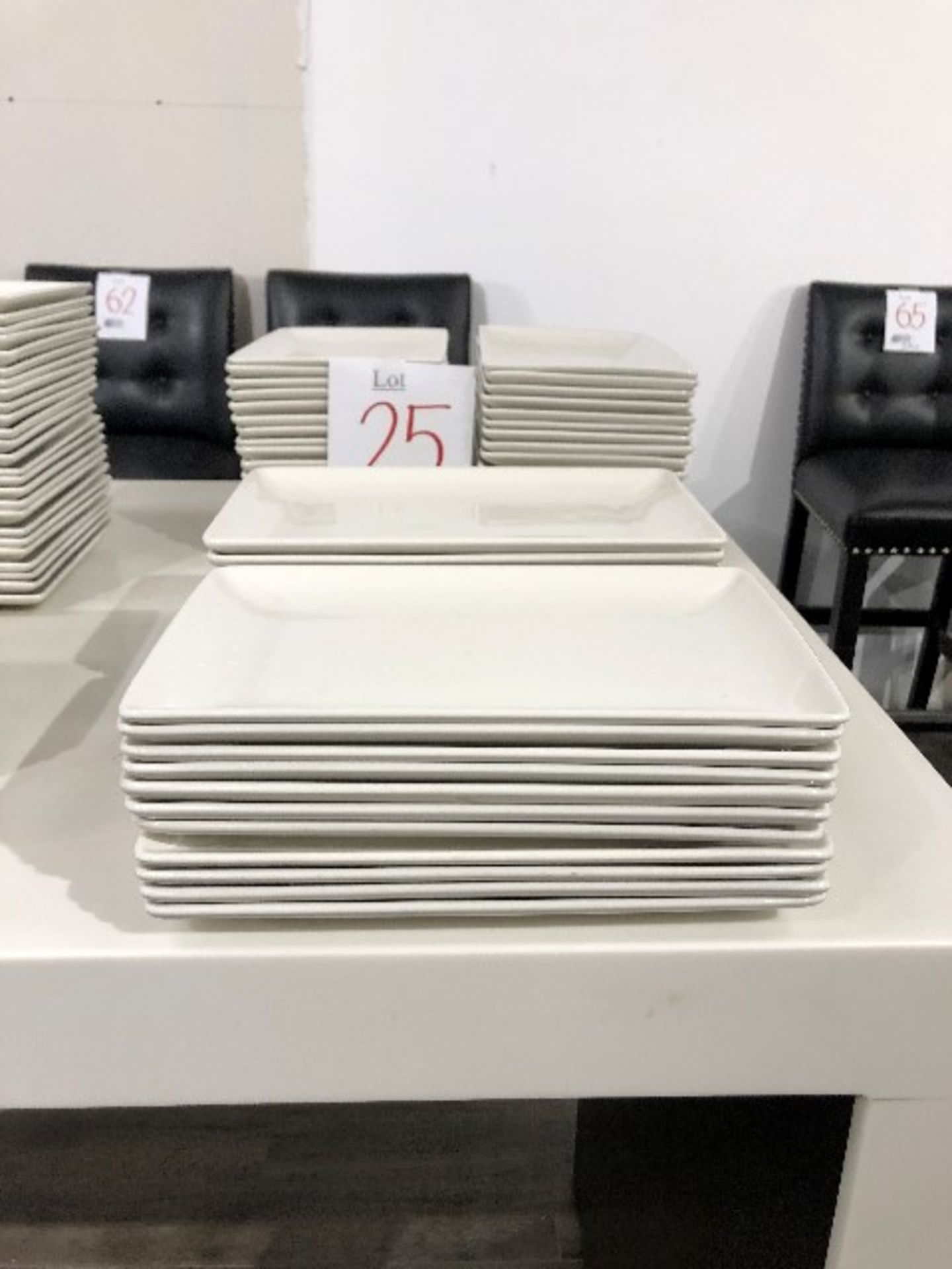 Rectangular plates, 10”x6”, 24 pcs (Lot)