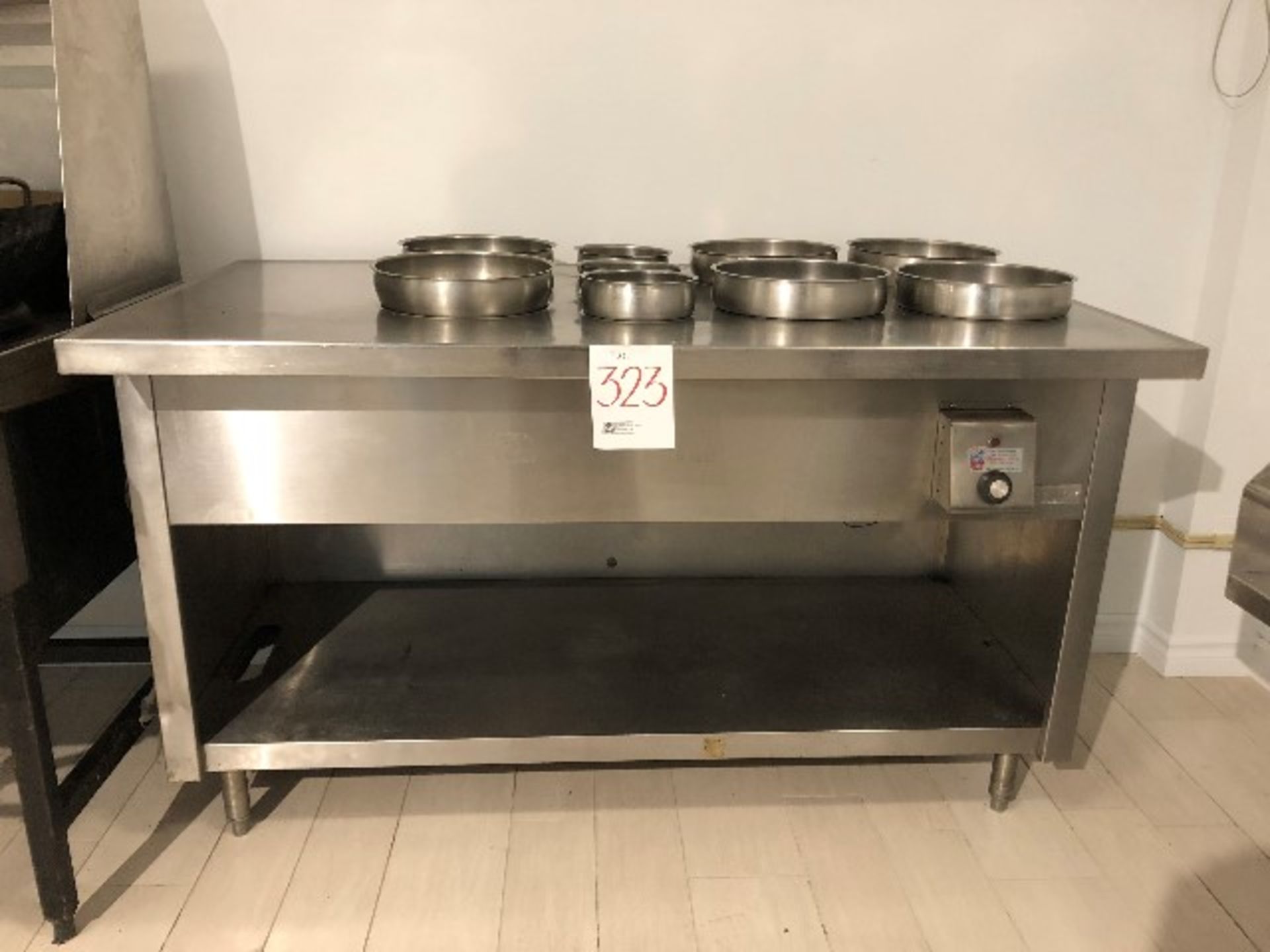Stainless steel steam table, 60”