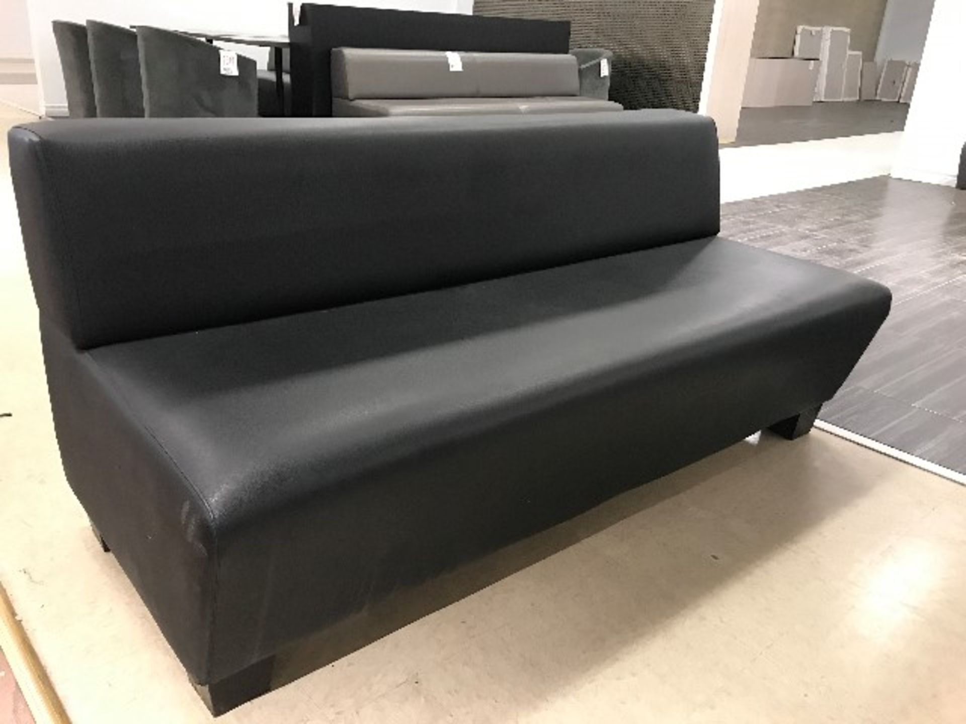 Banquette bench, finish all sides, W. 62”, 4 pcs - Image 2 of 4