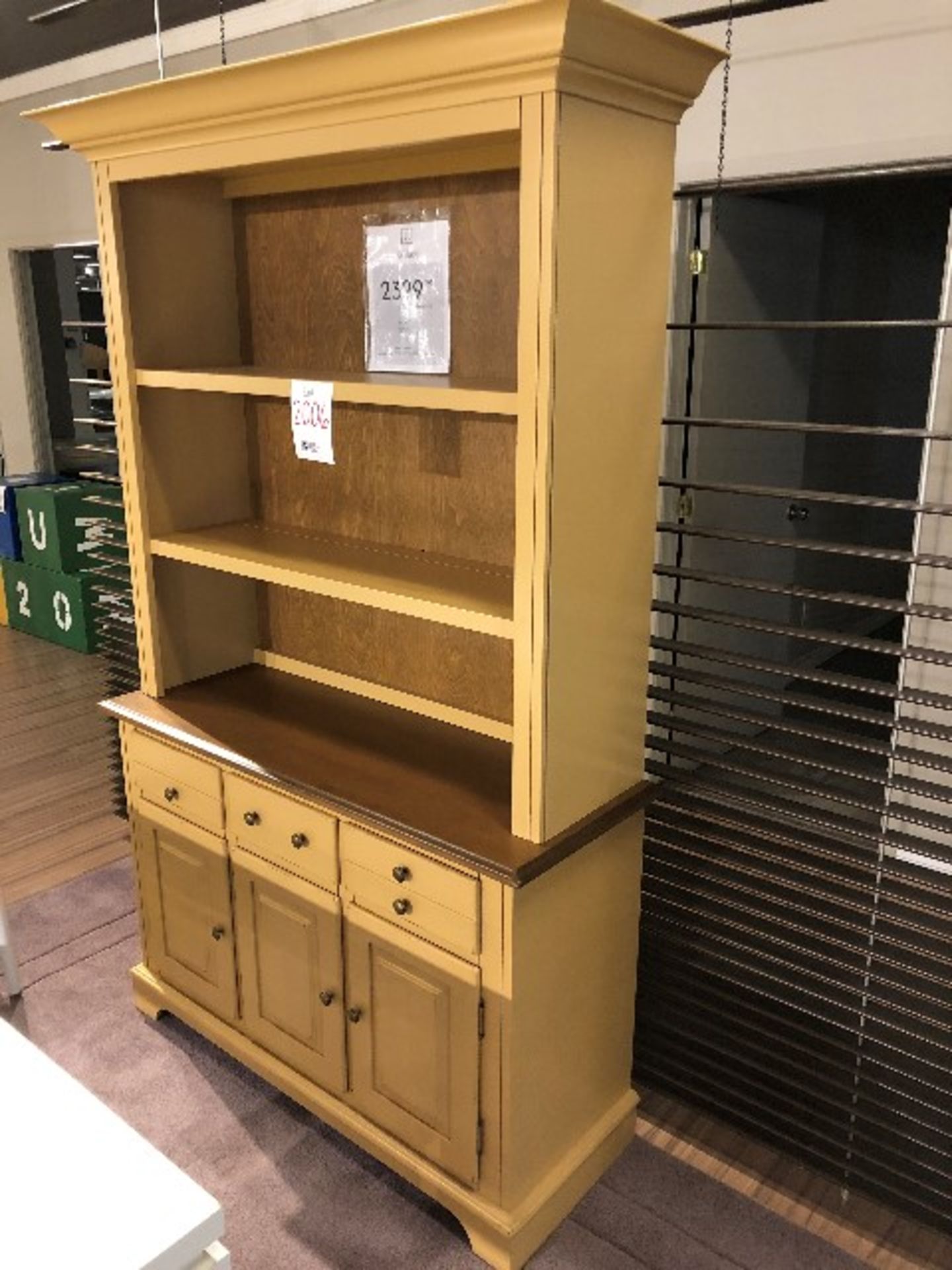 Buffet hutch cabinet, 48”x17”x80” - Image 2 of 2