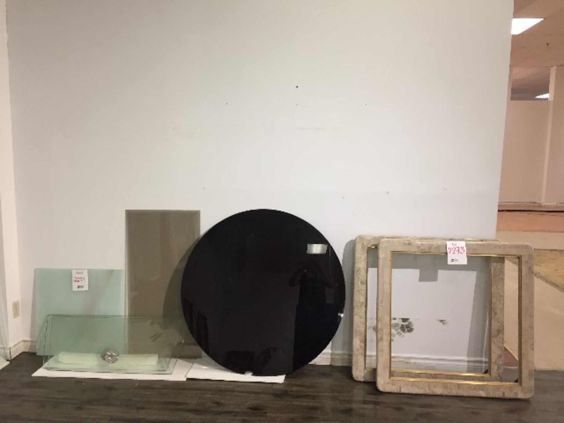 Assorted Glass tabletops etc. 6pcs (Lot) (overstock/parts as is/telquel)