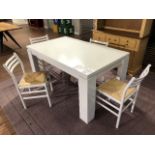 Dining set, table & 4 chairs, 59”x39”, 5 pcs (Lot)
