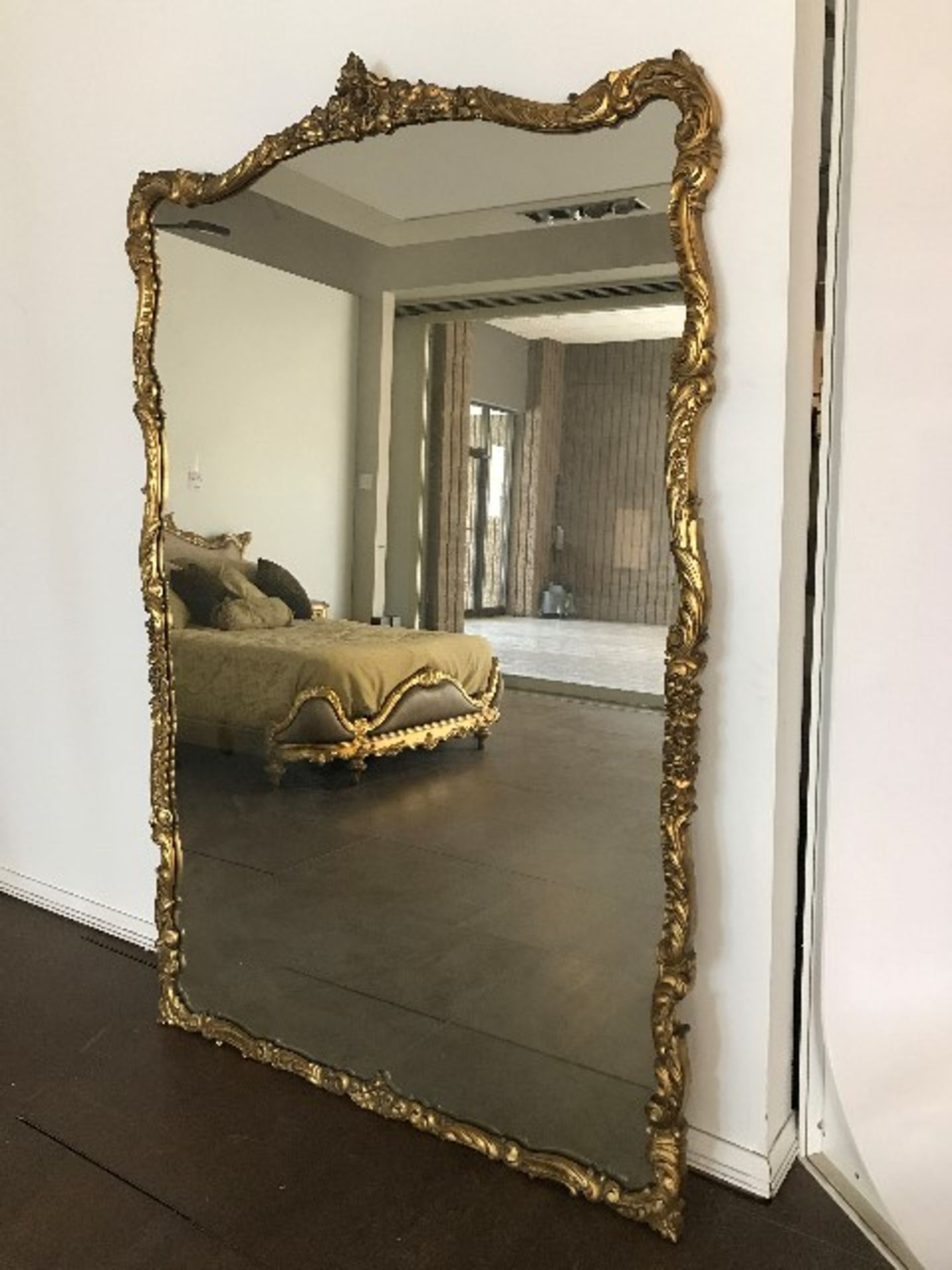 Exquisite 24K gold leaf mirror, AS IS/TEL QUEL - Image 2 of 2