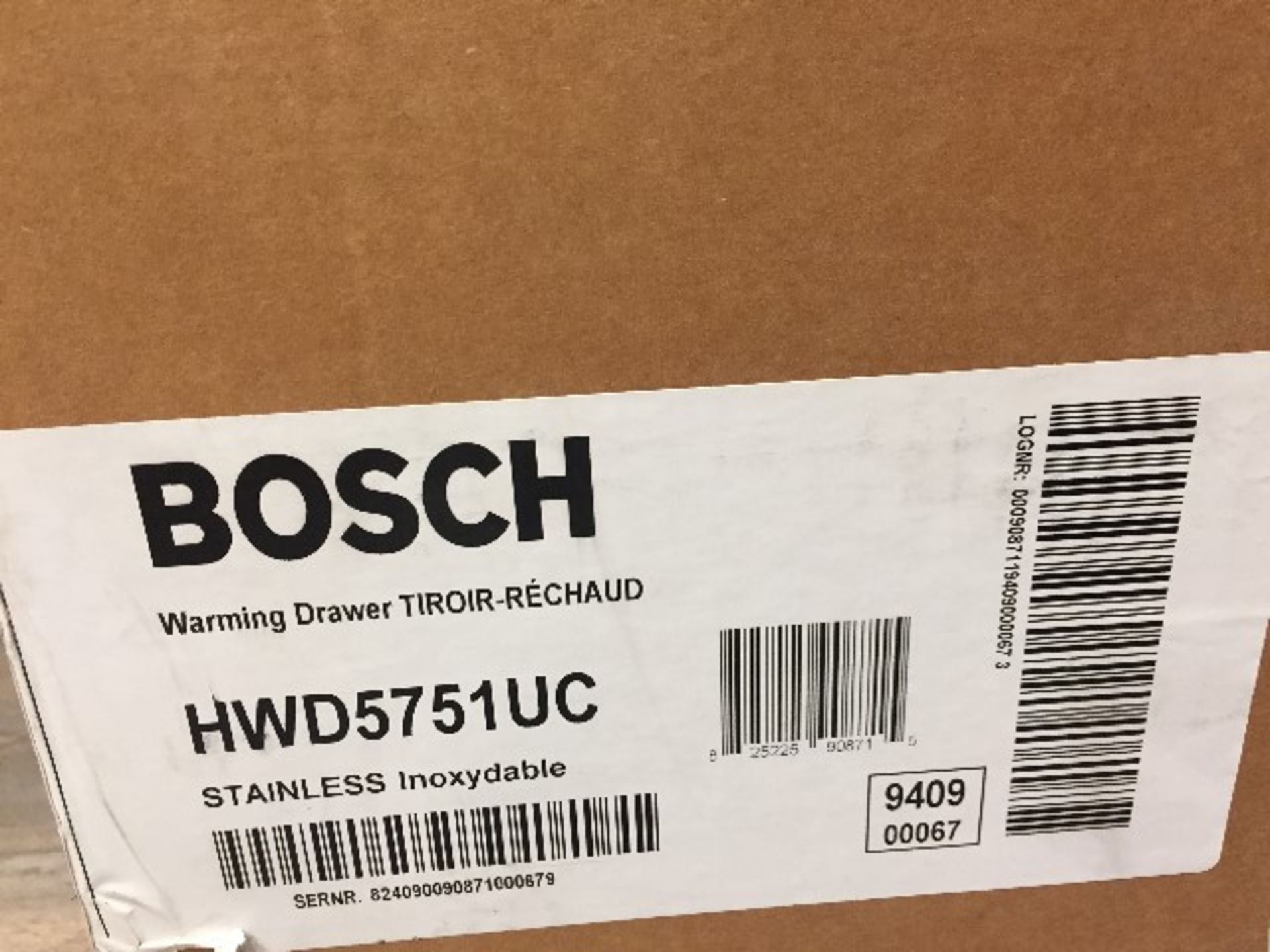 Bosch HWD5751UC Stainless steel warming drawer - Image 3 of 3