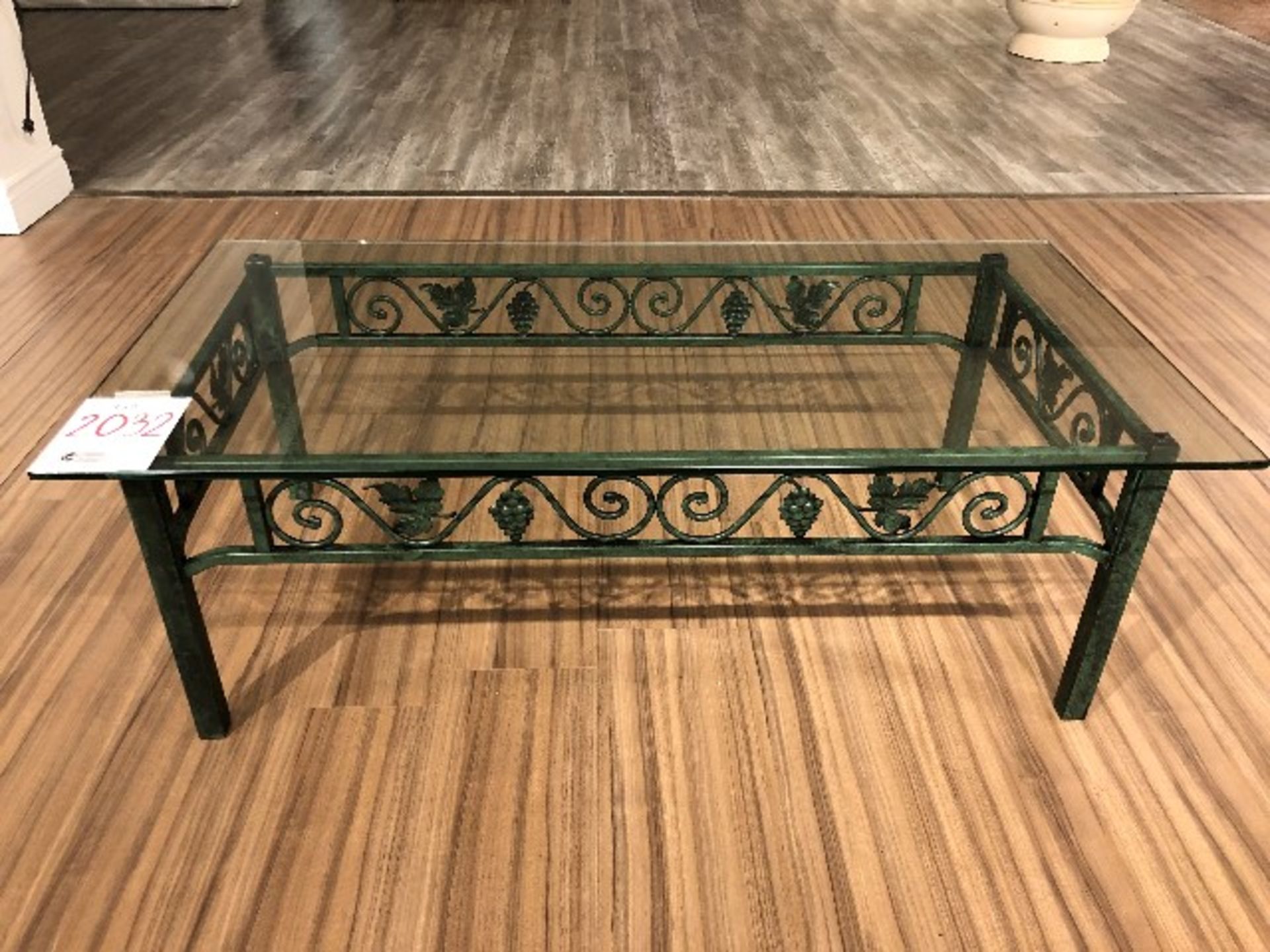 Coffee table w/glass top, 48”x24”x16” - Image 2 of 2