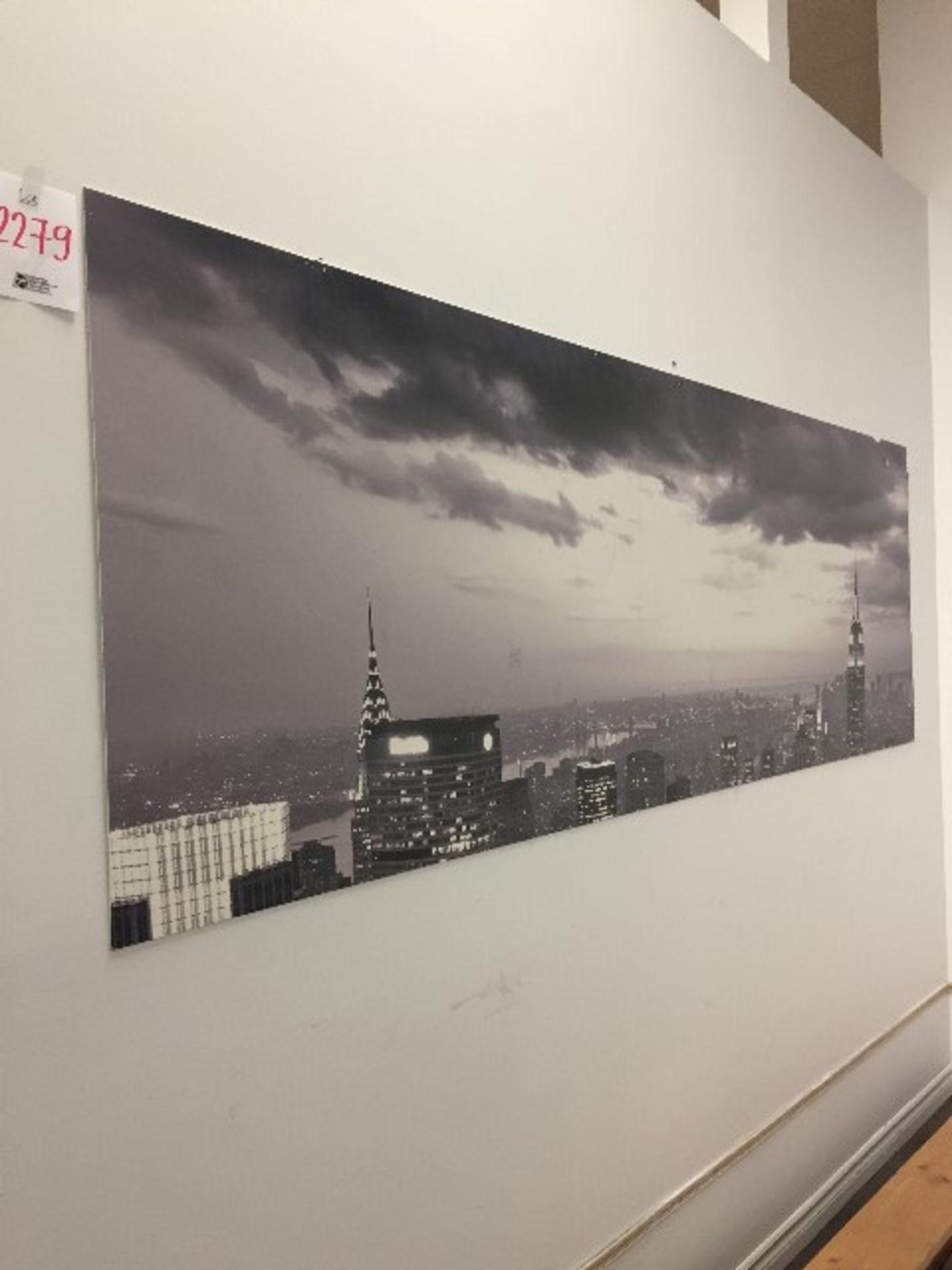 Artwork panel City sky 3'x8'