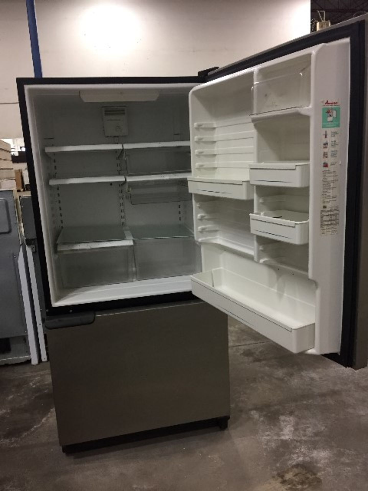 Amana Stainless Steel Fridge (NOT TESTED AS IS/TEL QUEL) - Image 2 of 2