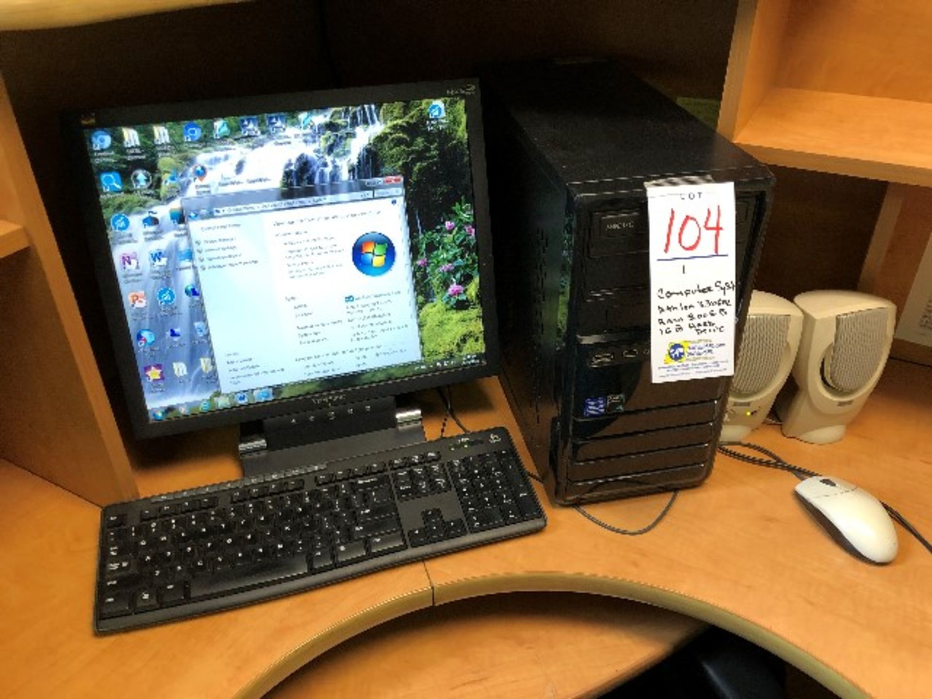 Computer system AMD Athlon II, 3.30GHz,8GB RAM,1GB HDD,monitor, keyboard, mouse,speakers