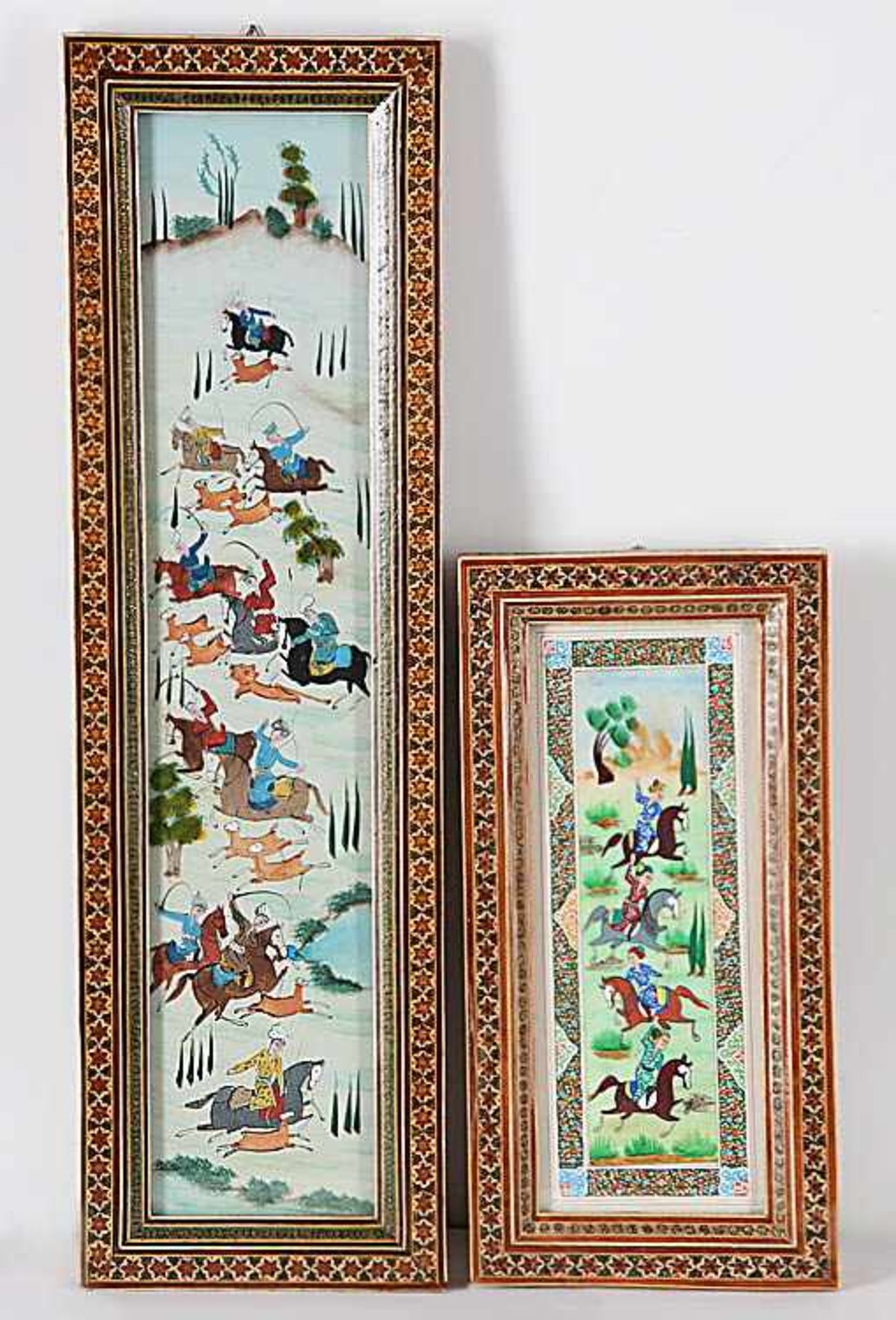 Zwei persische Miniaturmalereien