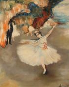 Nagert, J.20. Jh..Ballerina.Re. u. sign. J. Nagert. Öl/Hartfaserpl., 60 x 50 cm. R..€ 50