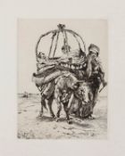 Guillaumet, Gustave1840 Puteaux -1887 Paris; franz. Maler und Grafiker.Boeuf avec palanquin (Kuh mit