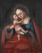 Anonymer Meister18./Anfang 19. Jh..Madonna mit Kind. Darstellung in Anlehnung an Lucas Cranach.Öl/