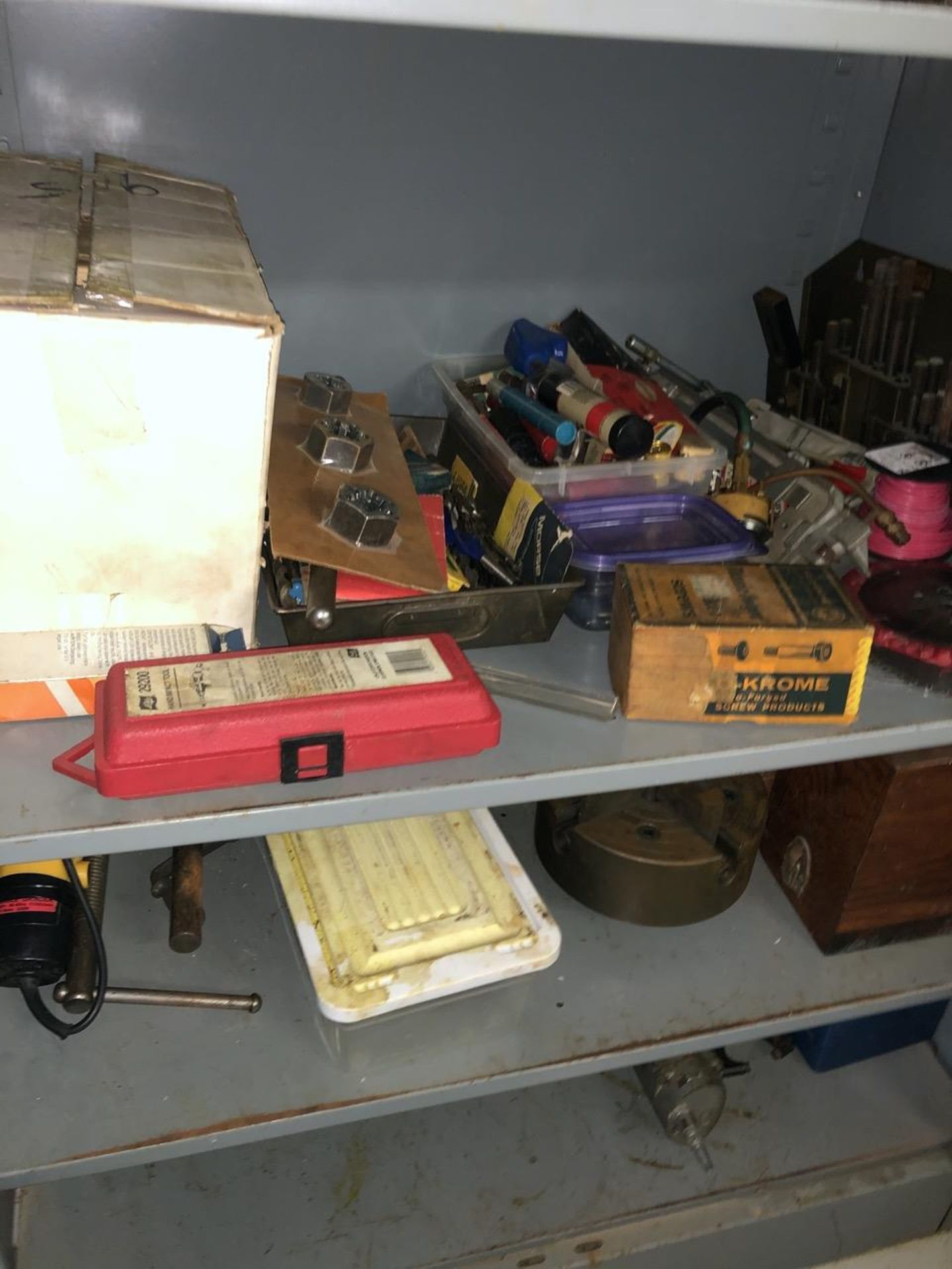 Metal Cabinet w/ contents Large Lot of Tools - Image 2 of 8