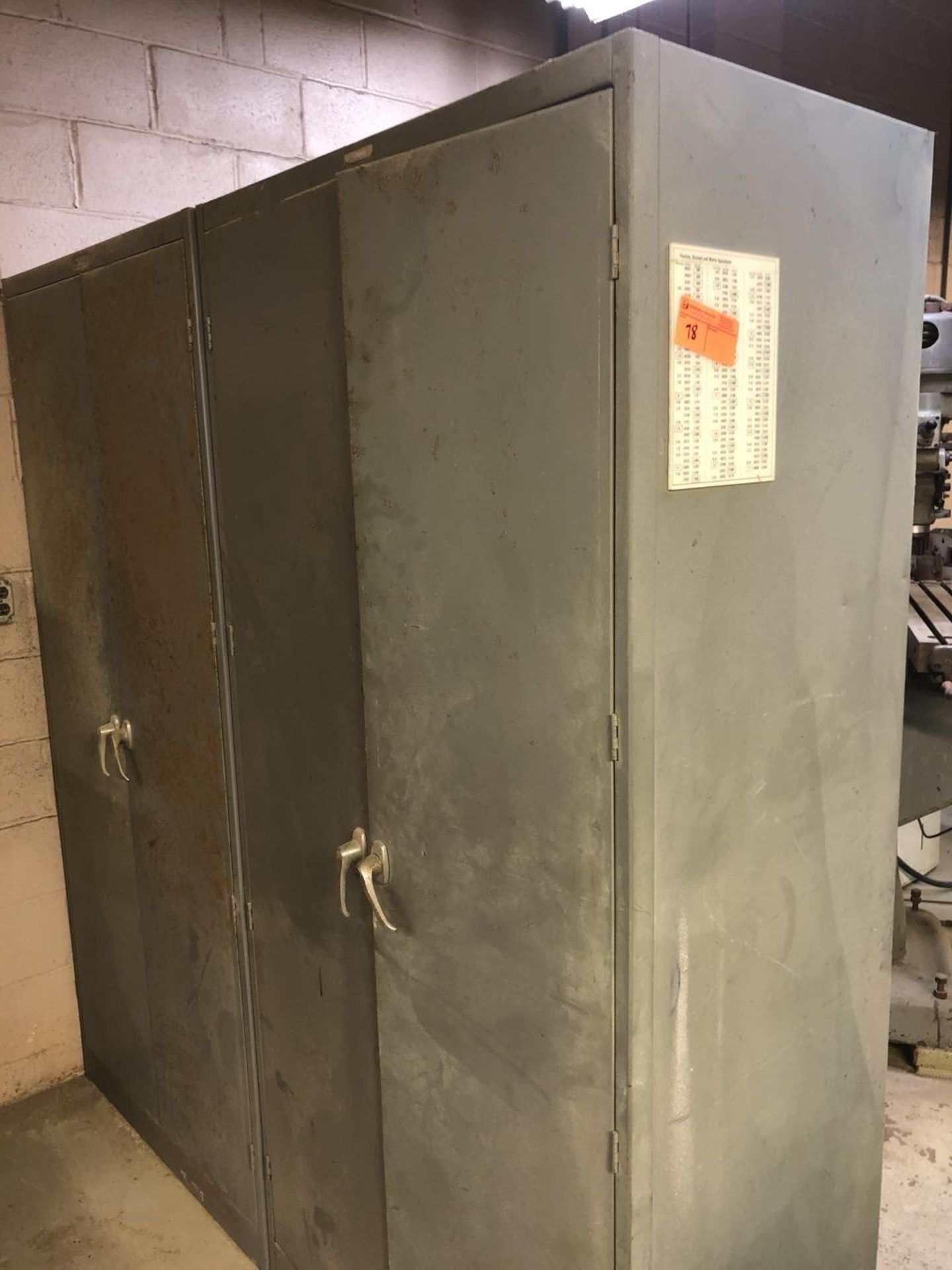 Tennsco Metal Cabinets with Contents LOT of 2