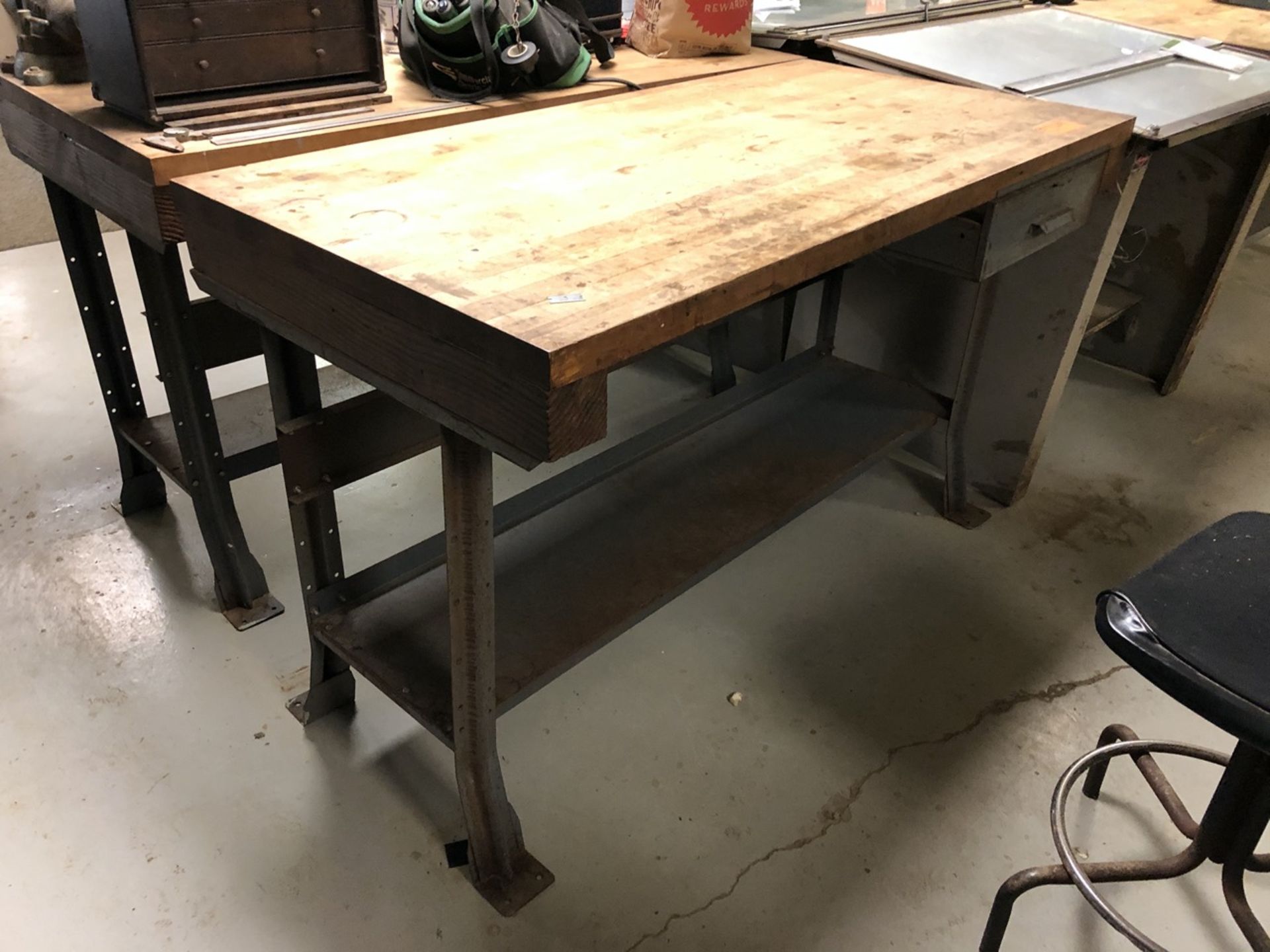 Tennsco Wood Top Work Table 36" X 60"