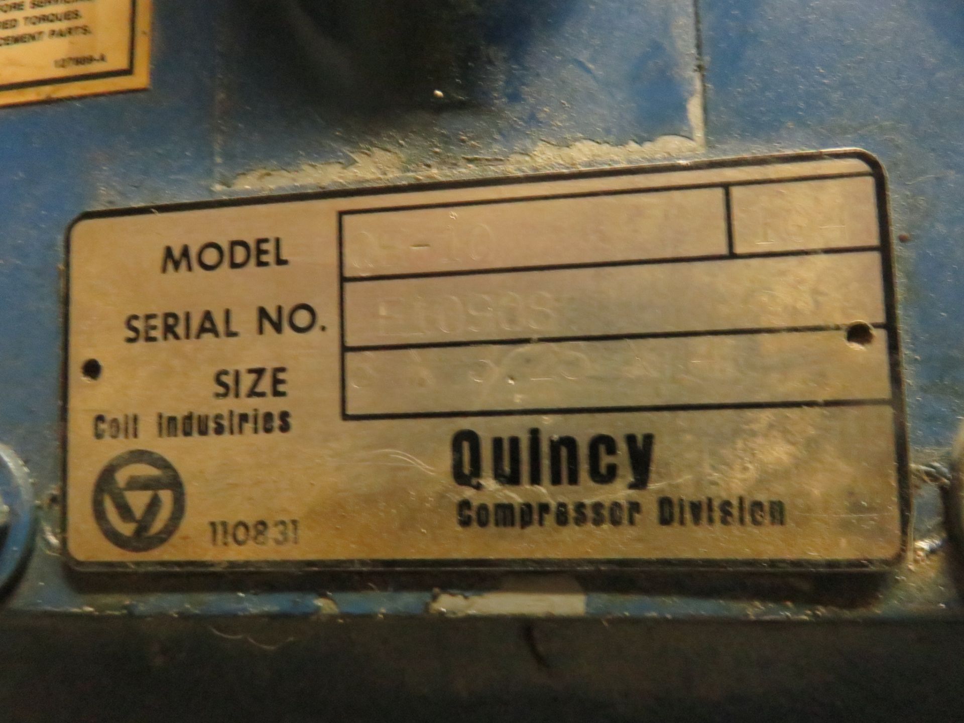 Quincy QE15 Air Compressor 15 HP Phase 3 230/460 Volt - Image 5 of 9