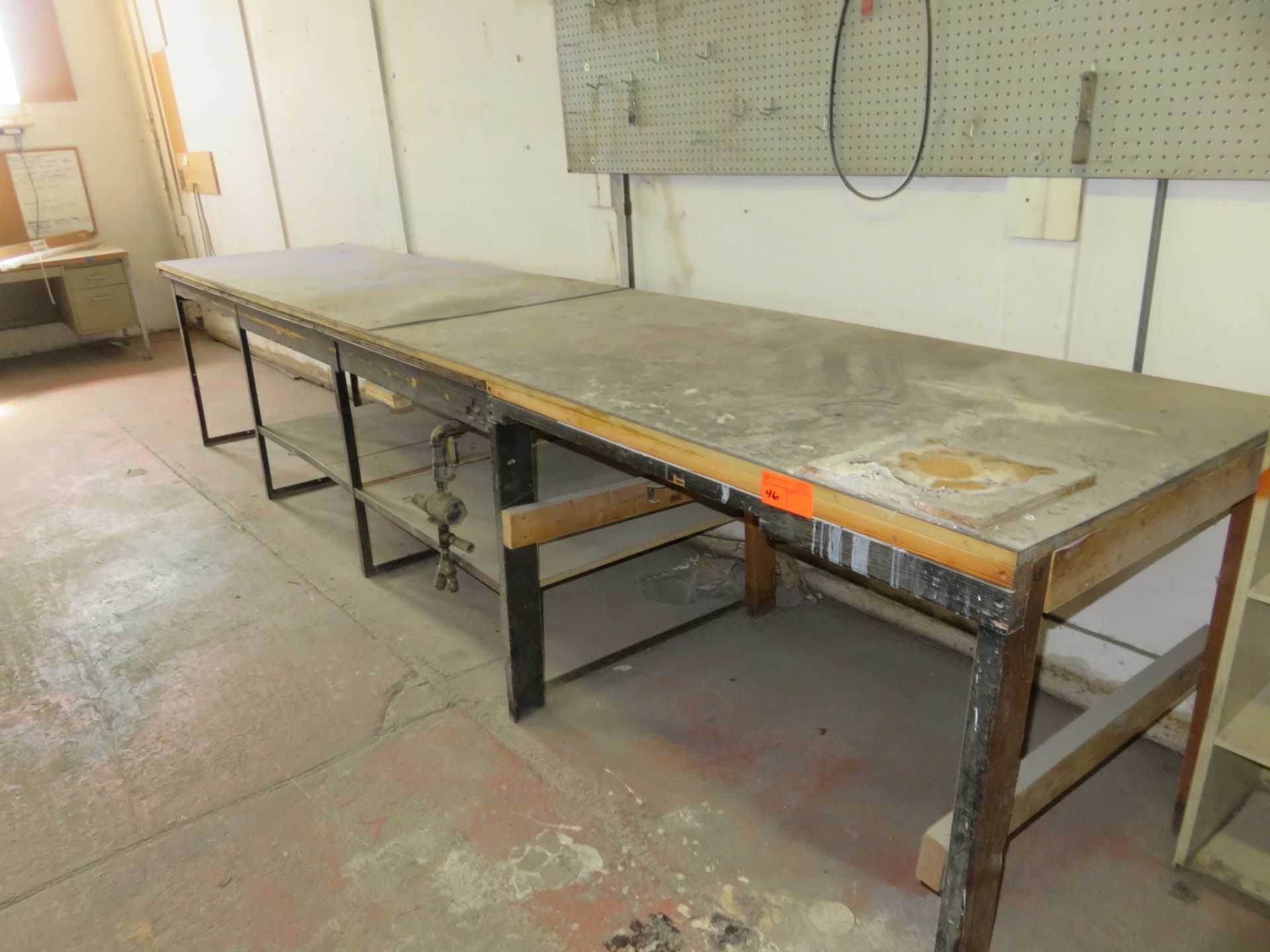 Lot of Cubed Storage Shelving approx 96"x 14" x 72" & Custom Work Table approx 172"x 36"x 35" - Image 3 of 3
