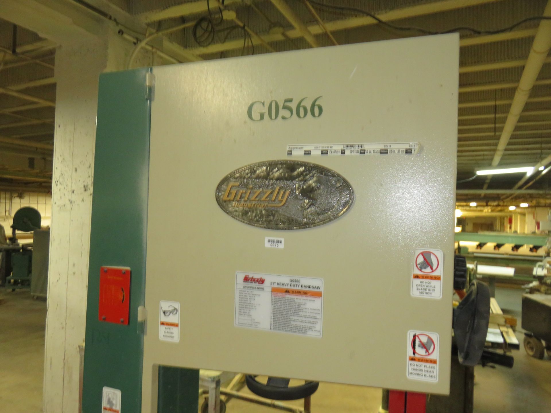 Grizzly G0566 Heavy Duty Band Saw 21" - Image 2 of 5