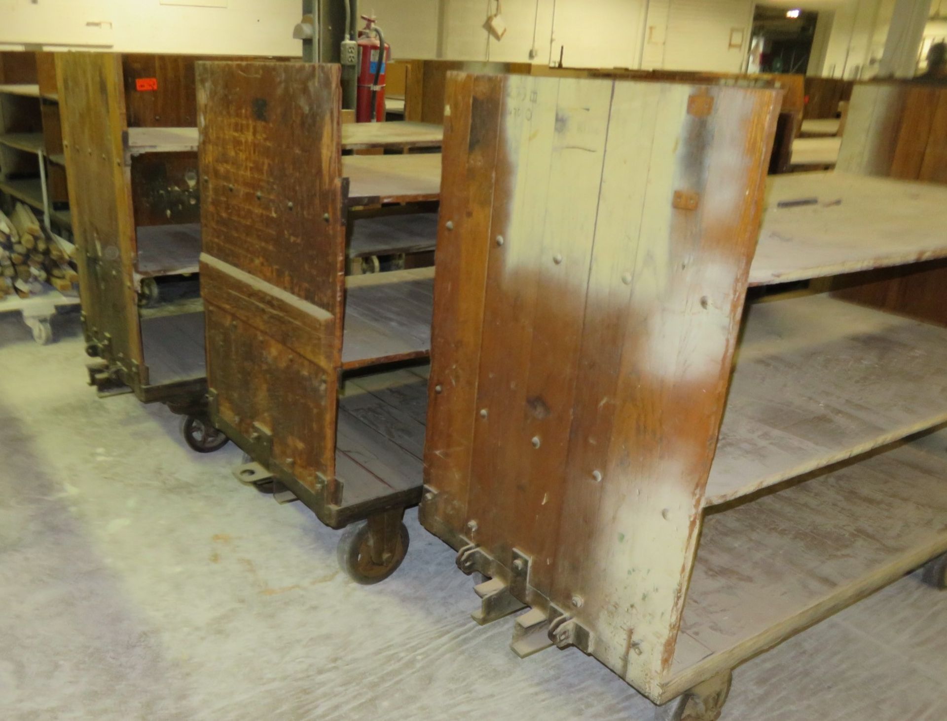 Lot of 3 Shelved Railroad Carts approx 60" x 30" x 52" - Image 2 of 2
