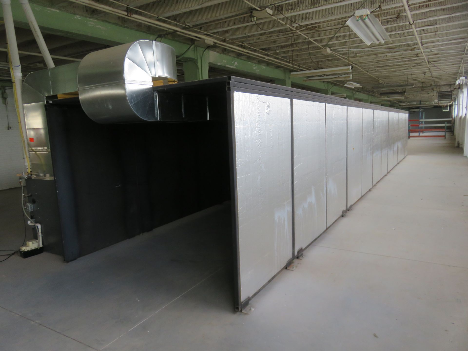 NEW Oven Paint Drying Line w/ Gas Amana Furnace approx. 48' x 8' x 6'