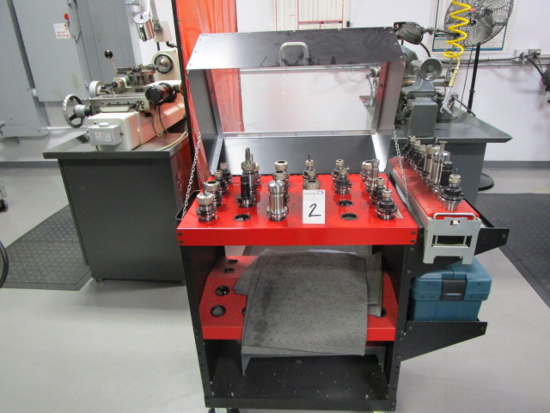 HUOT TOOL CART WITH TOOLING CONTENTS FOR SAMSUNG SMEC PVC 400 CNC MACHINING CENTER TOOLING - CONCORD - Image 9 of 10