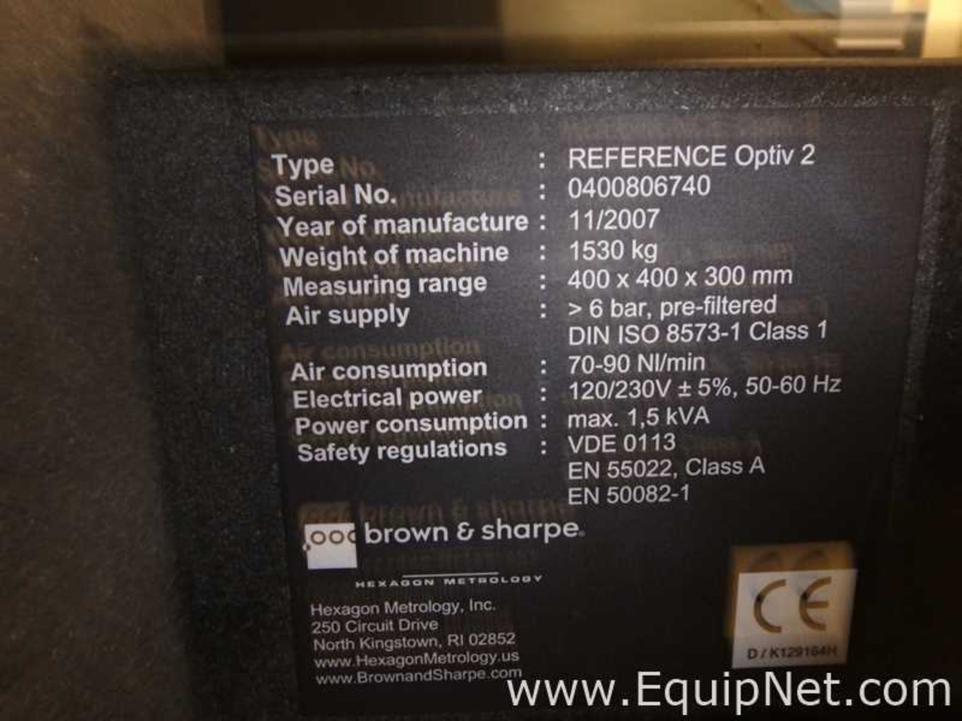 Brown and Sharpe Optiv 2 Coordinate Measuring Machine - Image 7 of 11