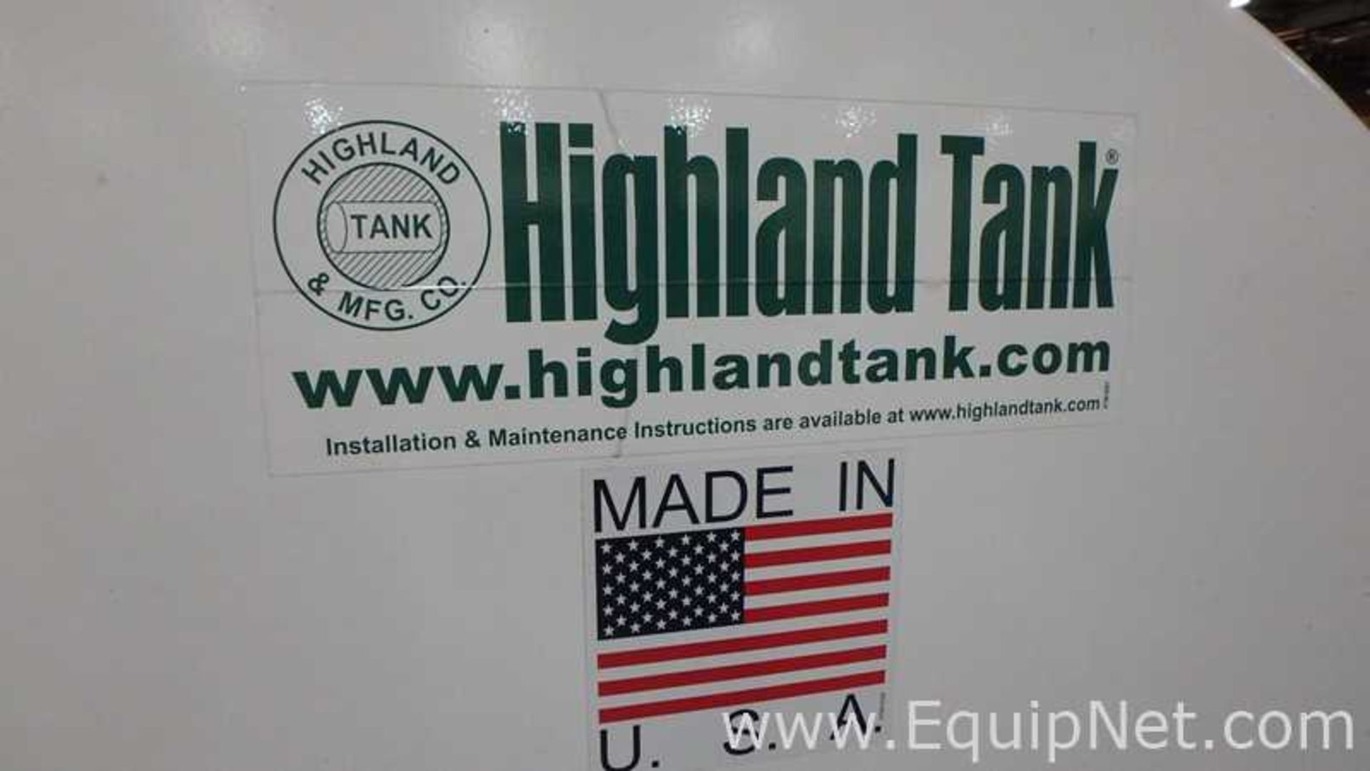 Unused Highland 3000 Gallon Carbon Steel Painted Horizontal Tank - Image 4 of 8