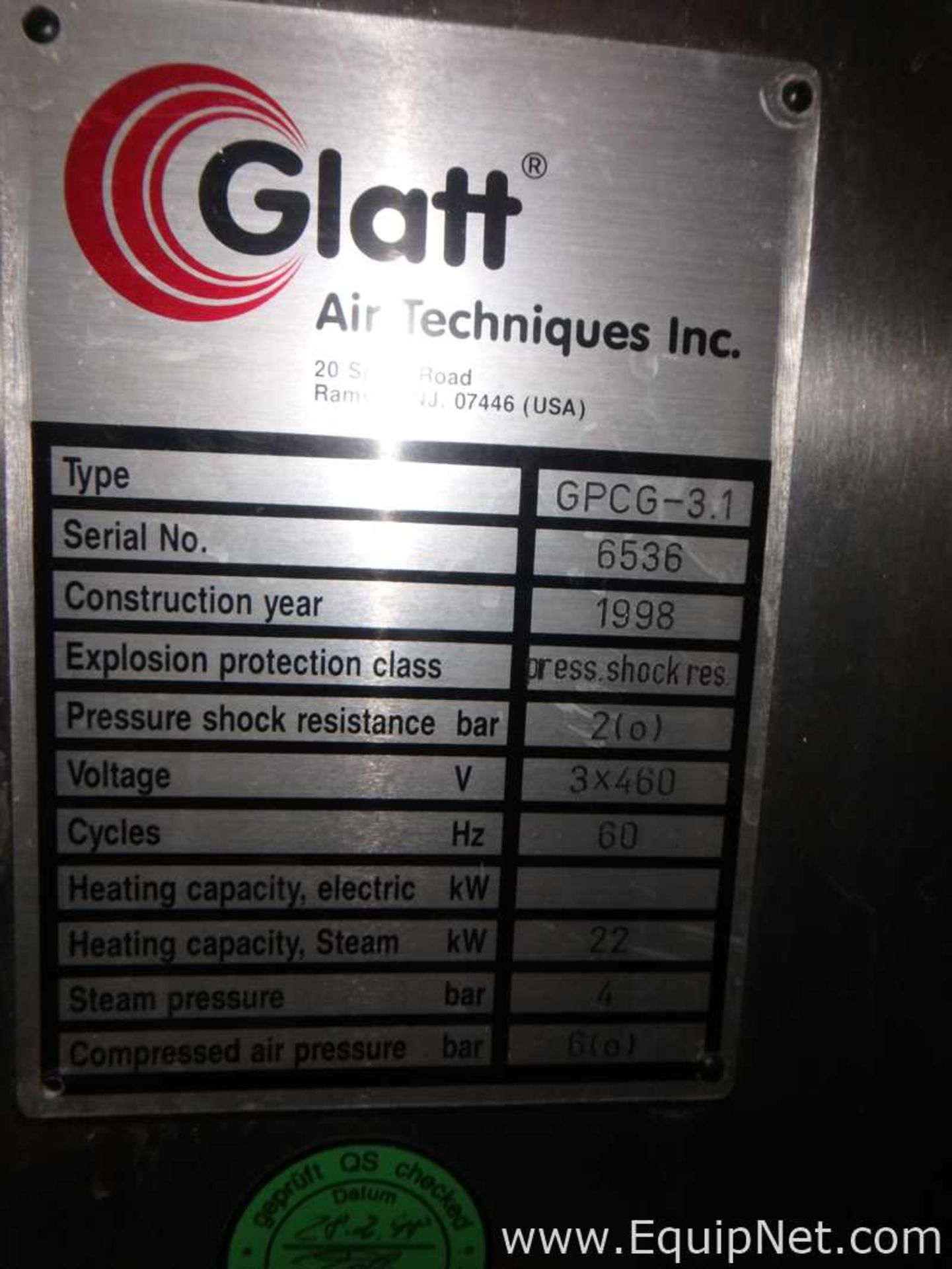 Glatt GPCG 3.1 Fluid Bed Dryer - Image 24 of 24