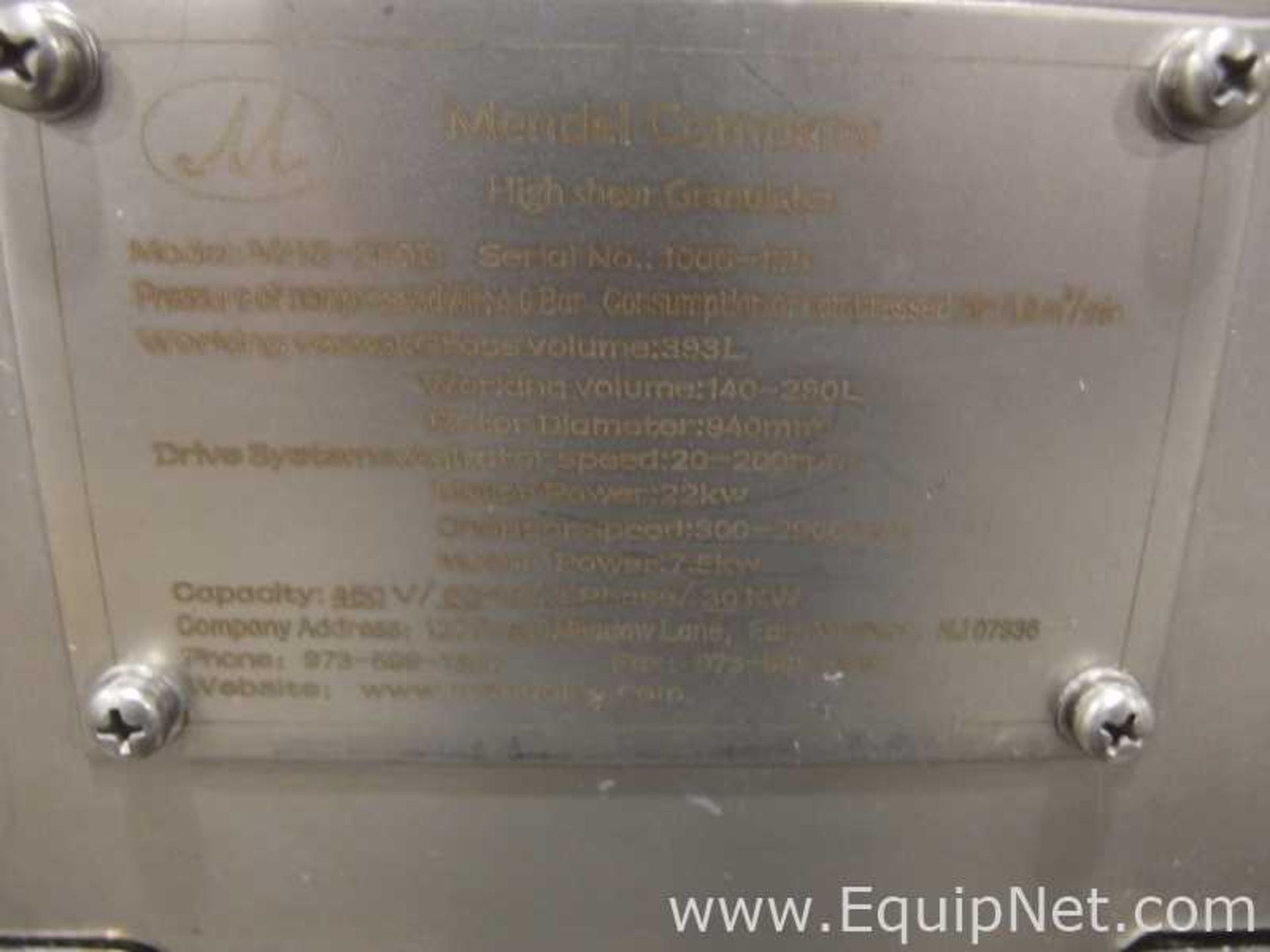 Mendel Fluid Bed Dryer Suite with High Shear Mixer - Image 14 of 56