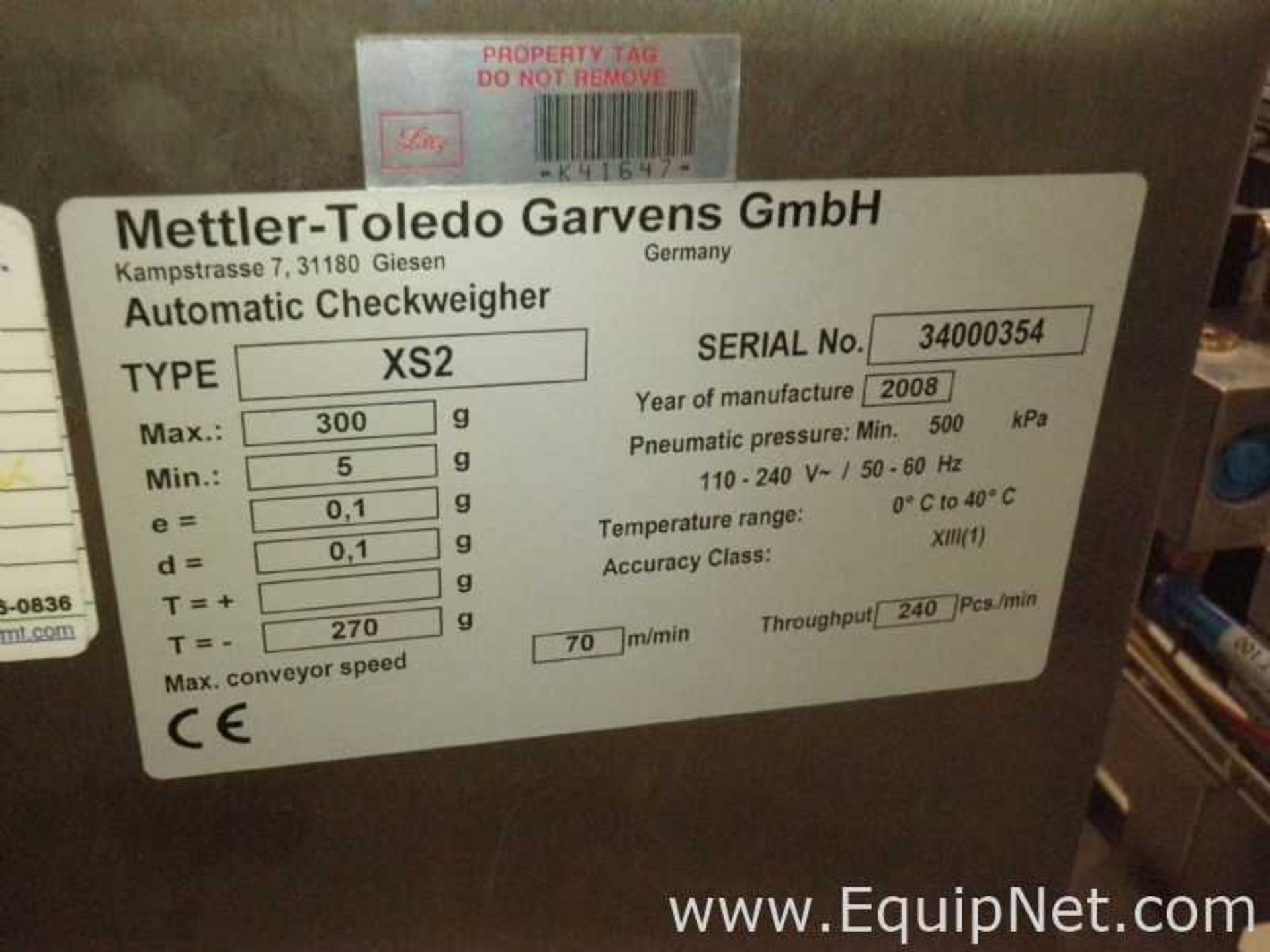 Mettler Toledo XS2 Track and Trace Checkweigher - Image 5 of 6