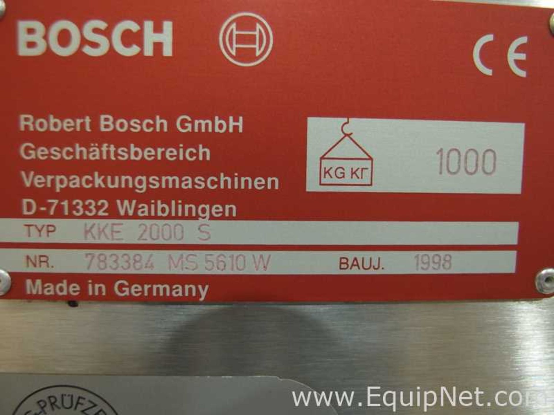 Bosch KKE 2000 Capsule Check Weigher - Image 11 of 16