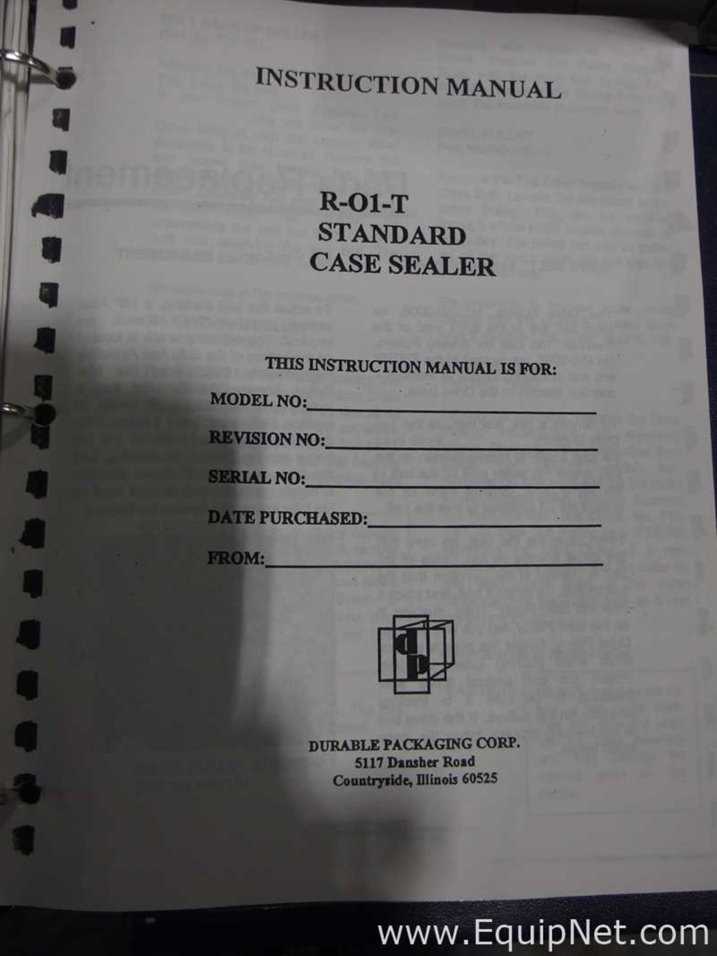 Durable Packaging RM3-FC-S Workhorse Case Sealer with R-01-T Standard Case Sealer - Image 17 of 17