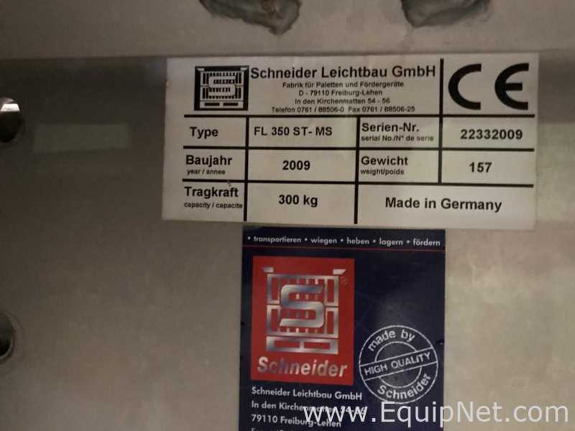 Lot Of Two Schneider Leichtbau GmbH Robusto FL350-MS ST 300 KG Lifts - Image 5 of 9