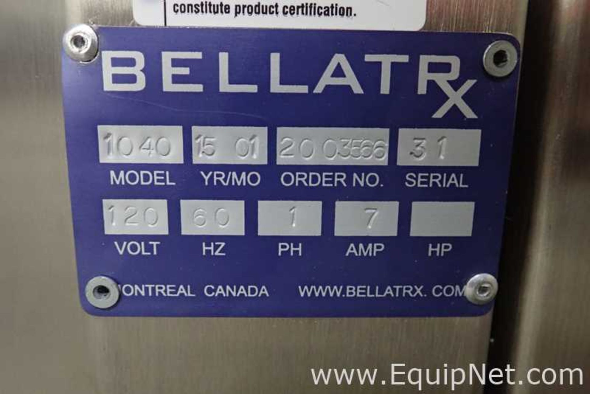 Bellatrx 1040 Bottler Recovery - Image 31 of 31