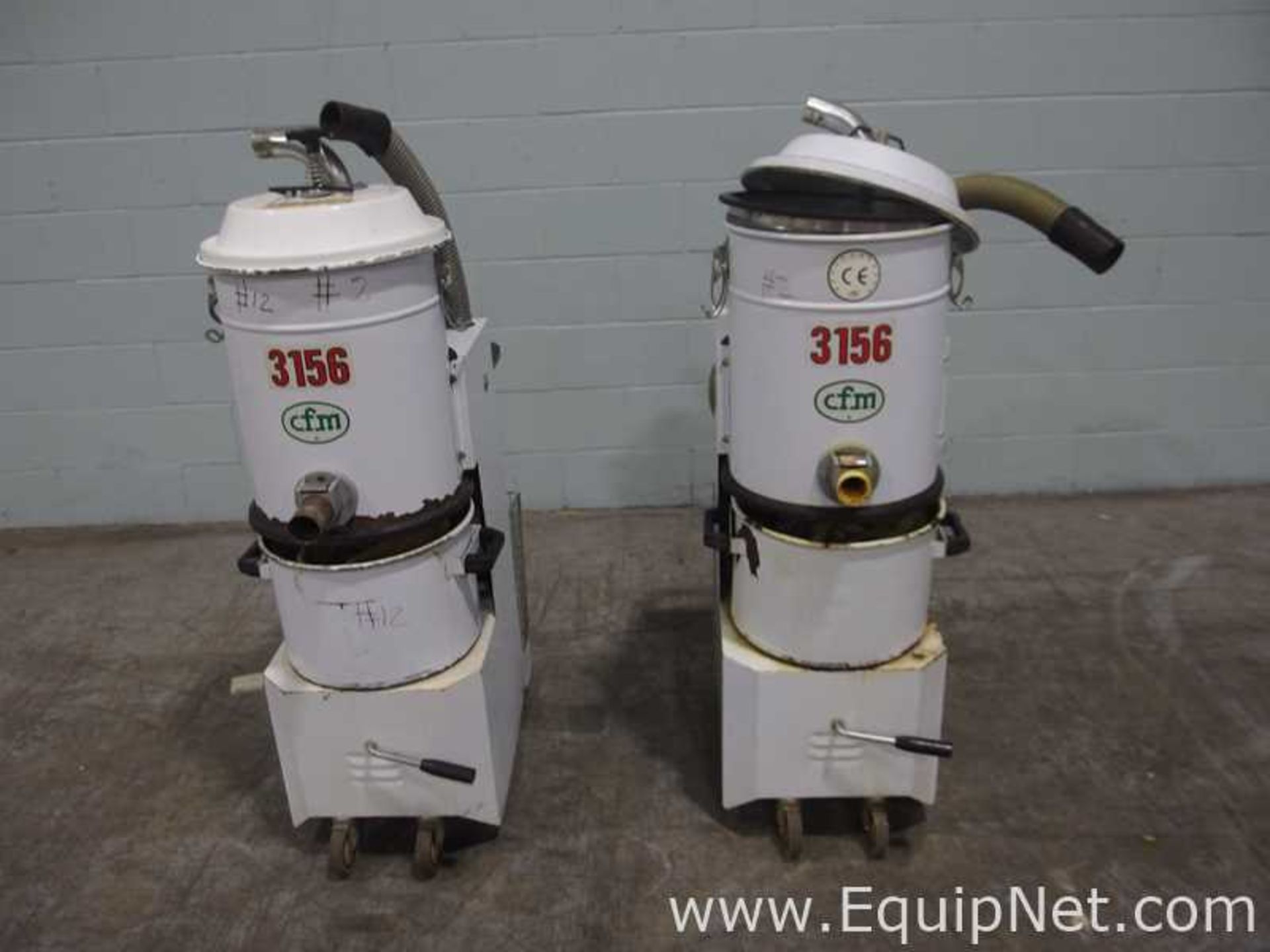 Lot of 2 CFM 3156 Industrial Vacuums