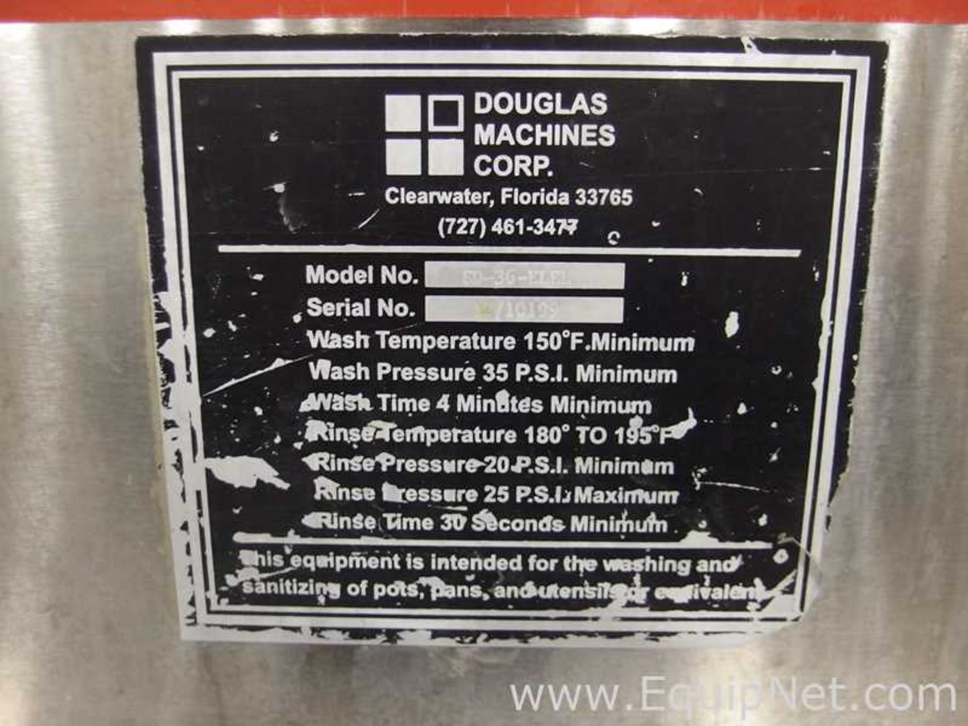 Douglas Machines Corp SD-36-ELEL Pot Pan Utensil Washer - Image 10 of 12