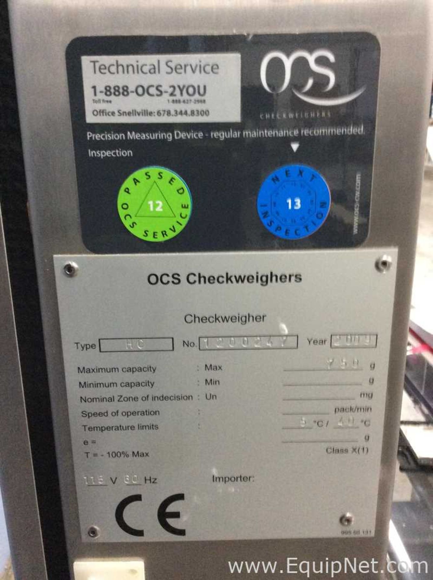 OCS Checkweigher HC Check Weigher - Image 6 of 10