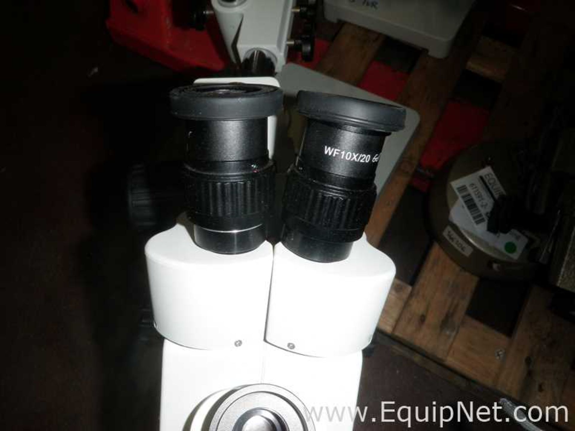 Lot of 2 off Brunel Pedestal Stand Mounted Binocular Viewing Microscopes - Image 2 of 7