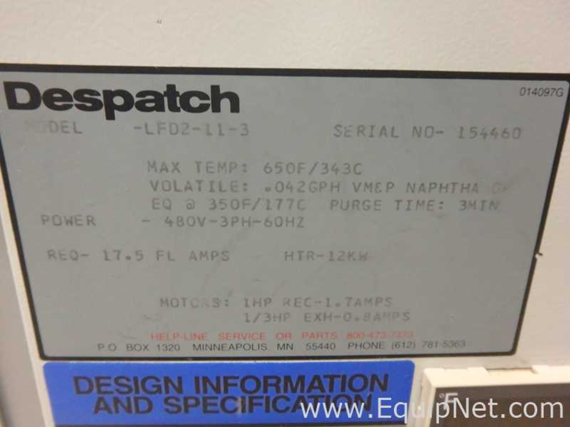 Despatch LFD Series Lab Oven - Image 12 of 16