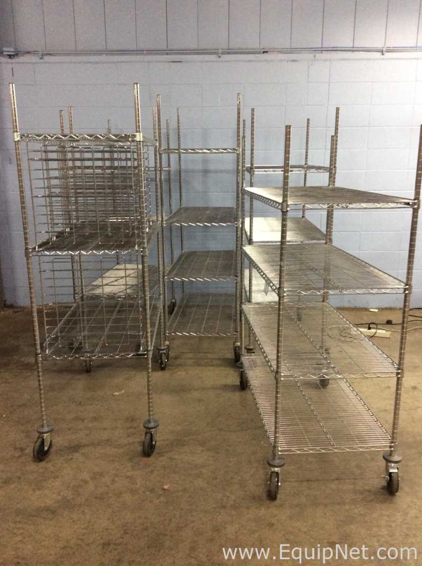 Lot of 5 Metro Mobile Steel Racks