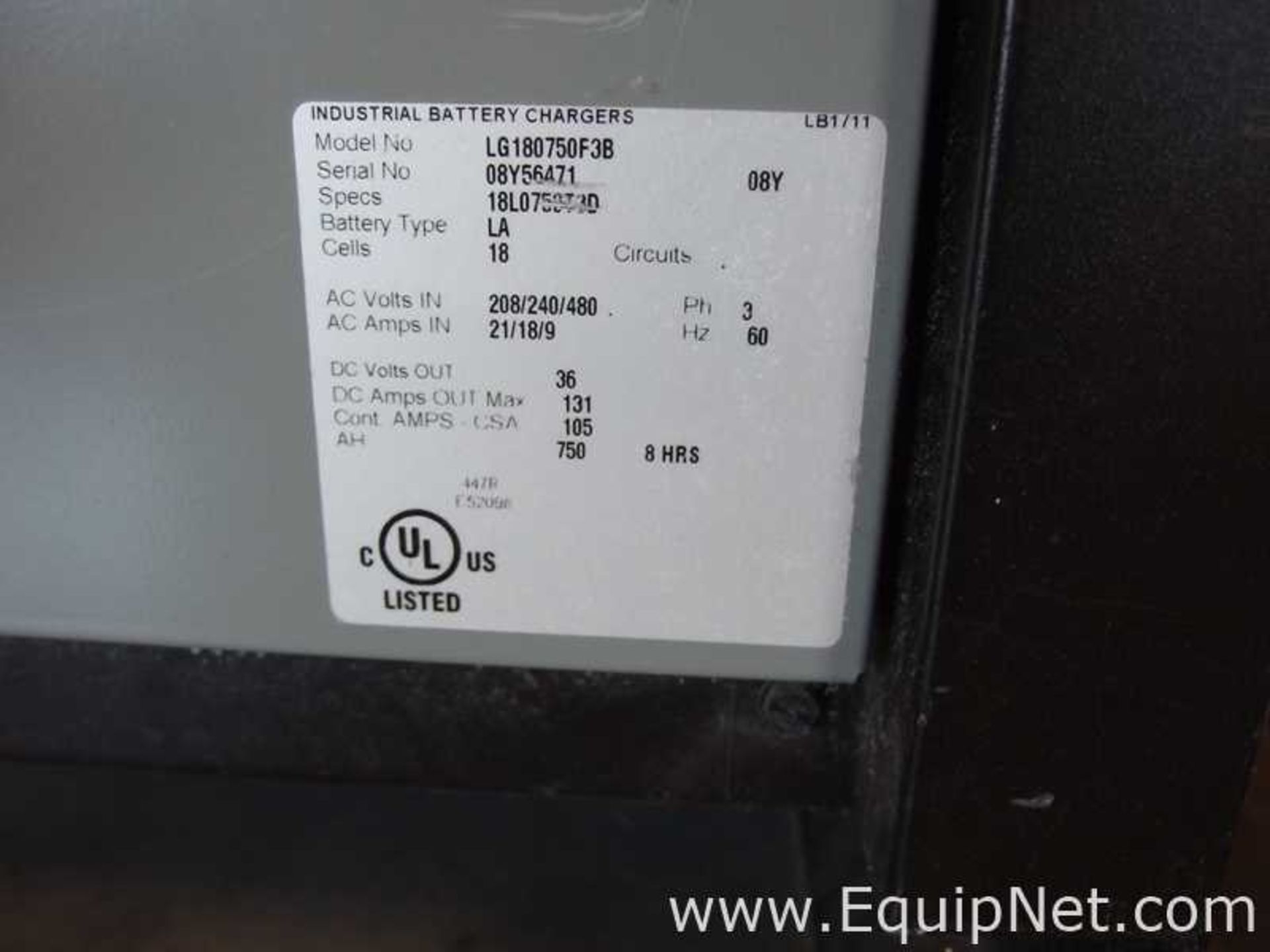 Hawker LG180750F3B Battery Charger - Image 3 of 4