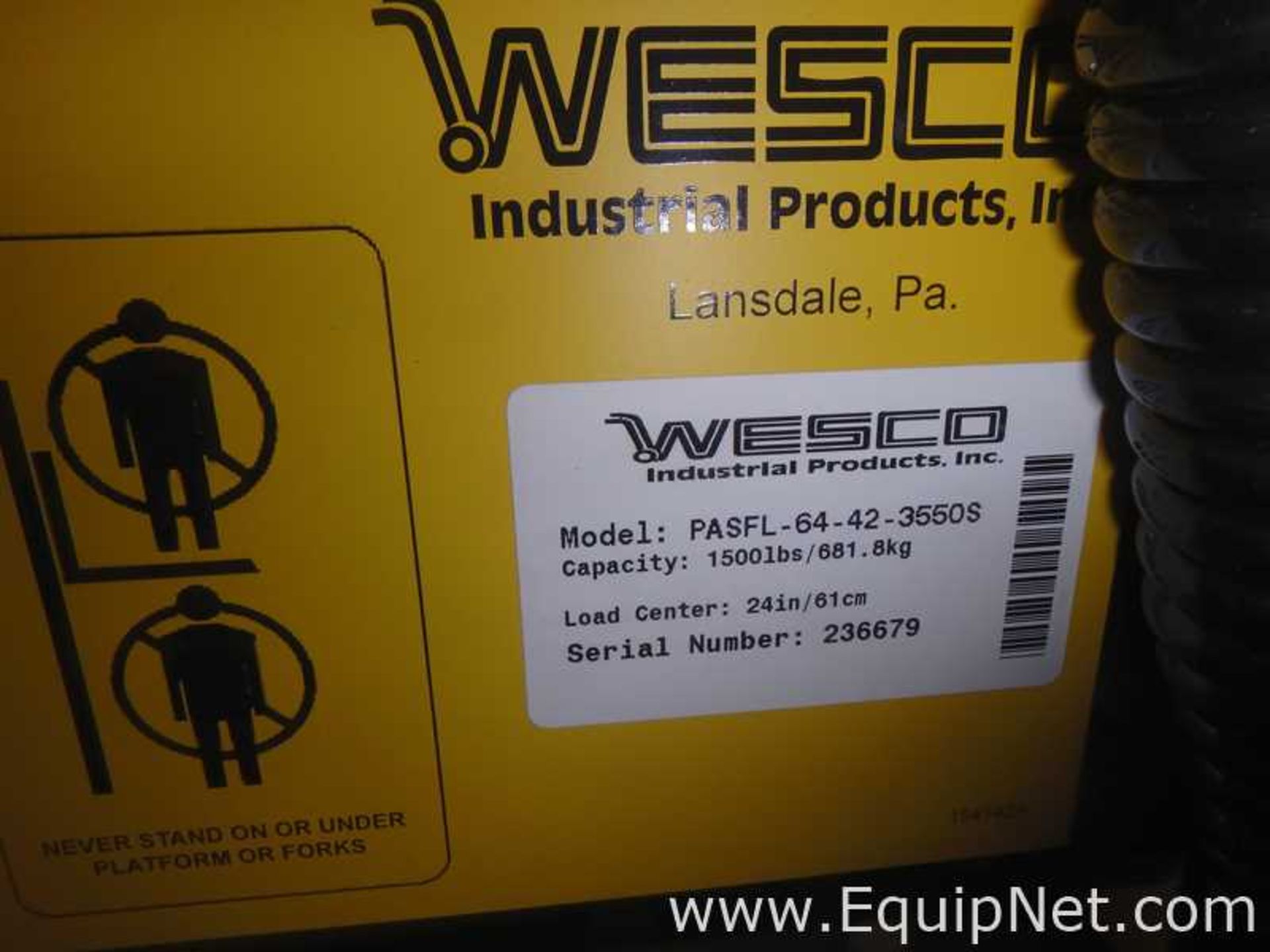 Wesco PASFL-64-42-35655OS Lift Truck - Image 6 of 8