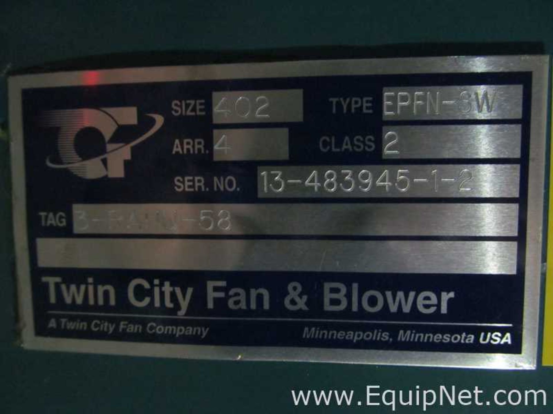 Unused Twin City Fan with 30 HP Motor - Image 11 of 11