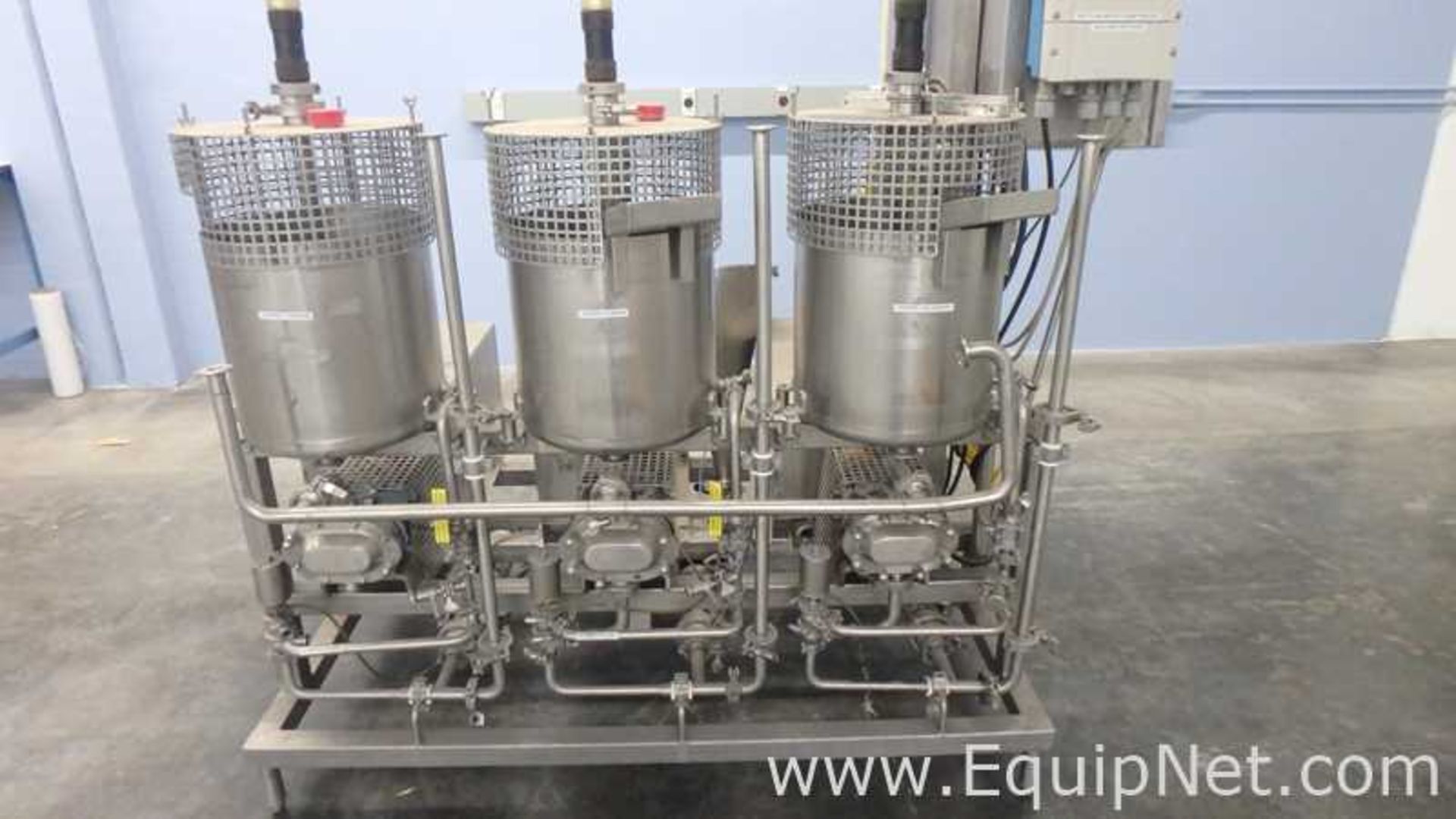 Three Tank Mixing Skid with Matching Positive Displacement Pumps - Image 6 of 45